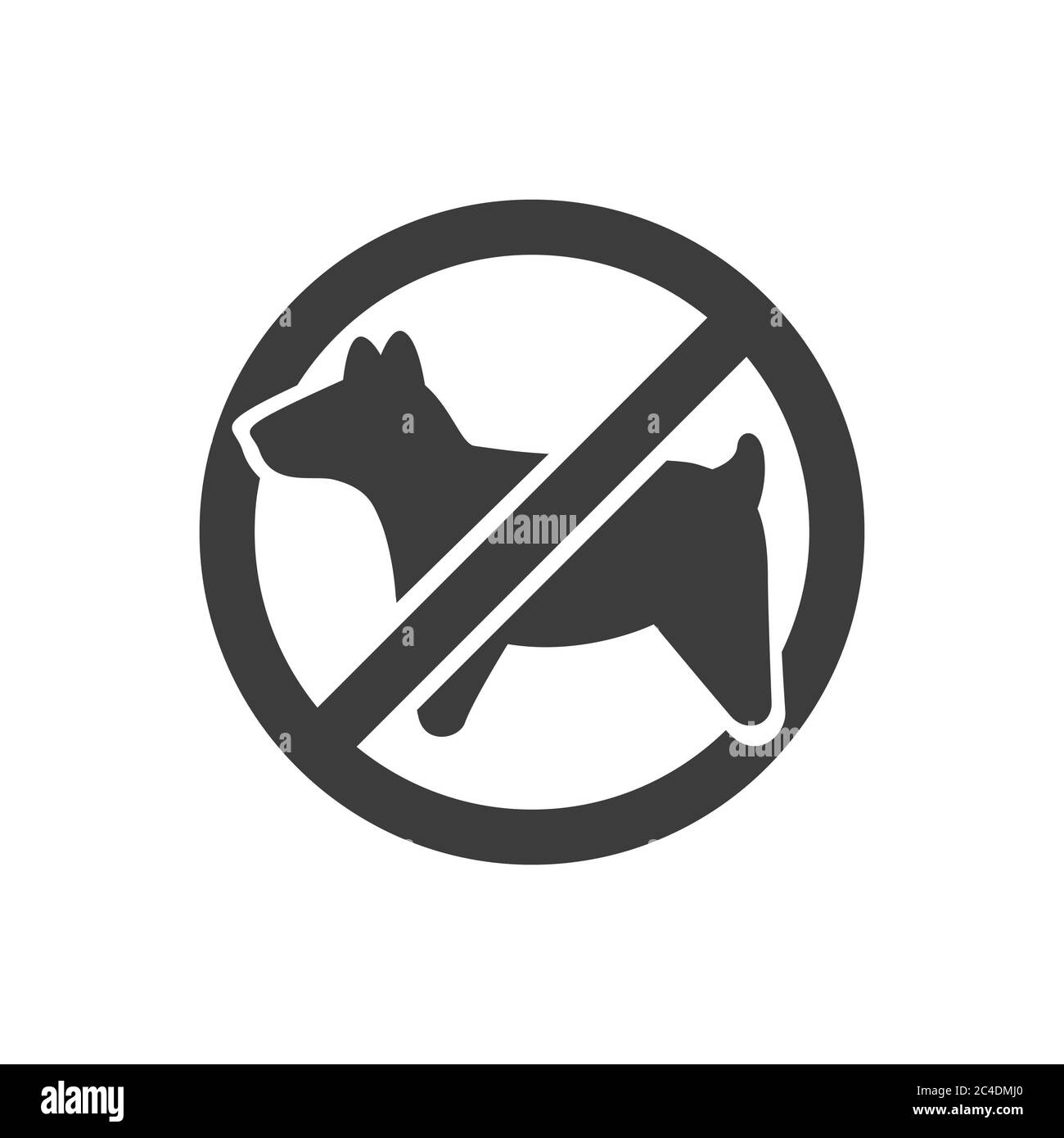 Symbol „Haustiere nicht erlaubt“ Stockfoto