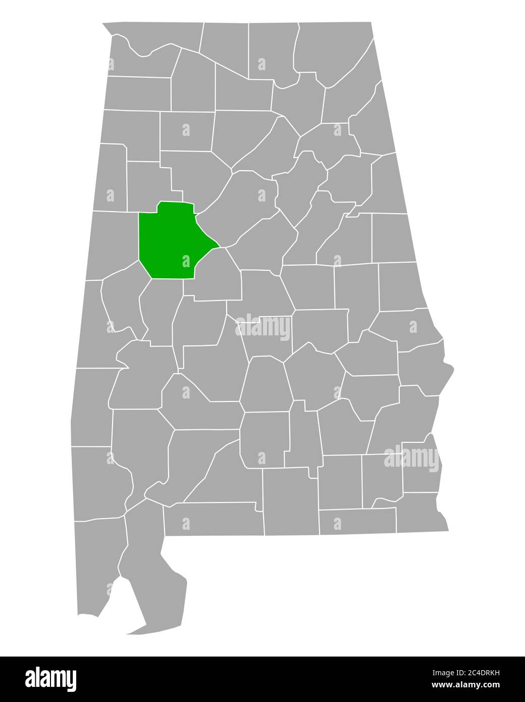 Karte von Tuscaloosa in Alabama Stockfoto