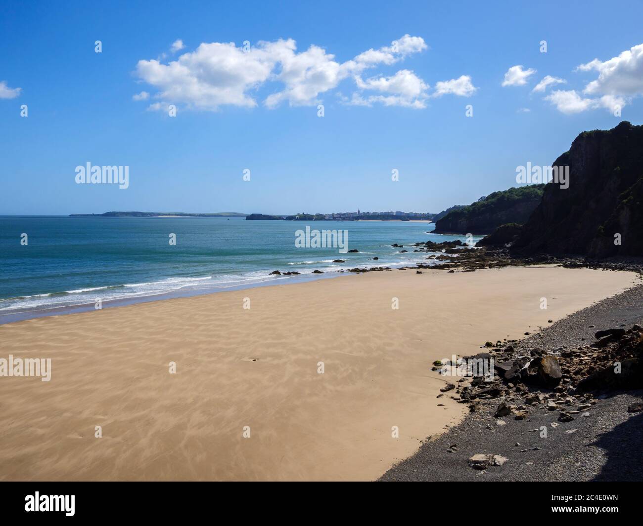 Monkstone Strand Pembrokeshire Wales nach Tenby Stockfoto