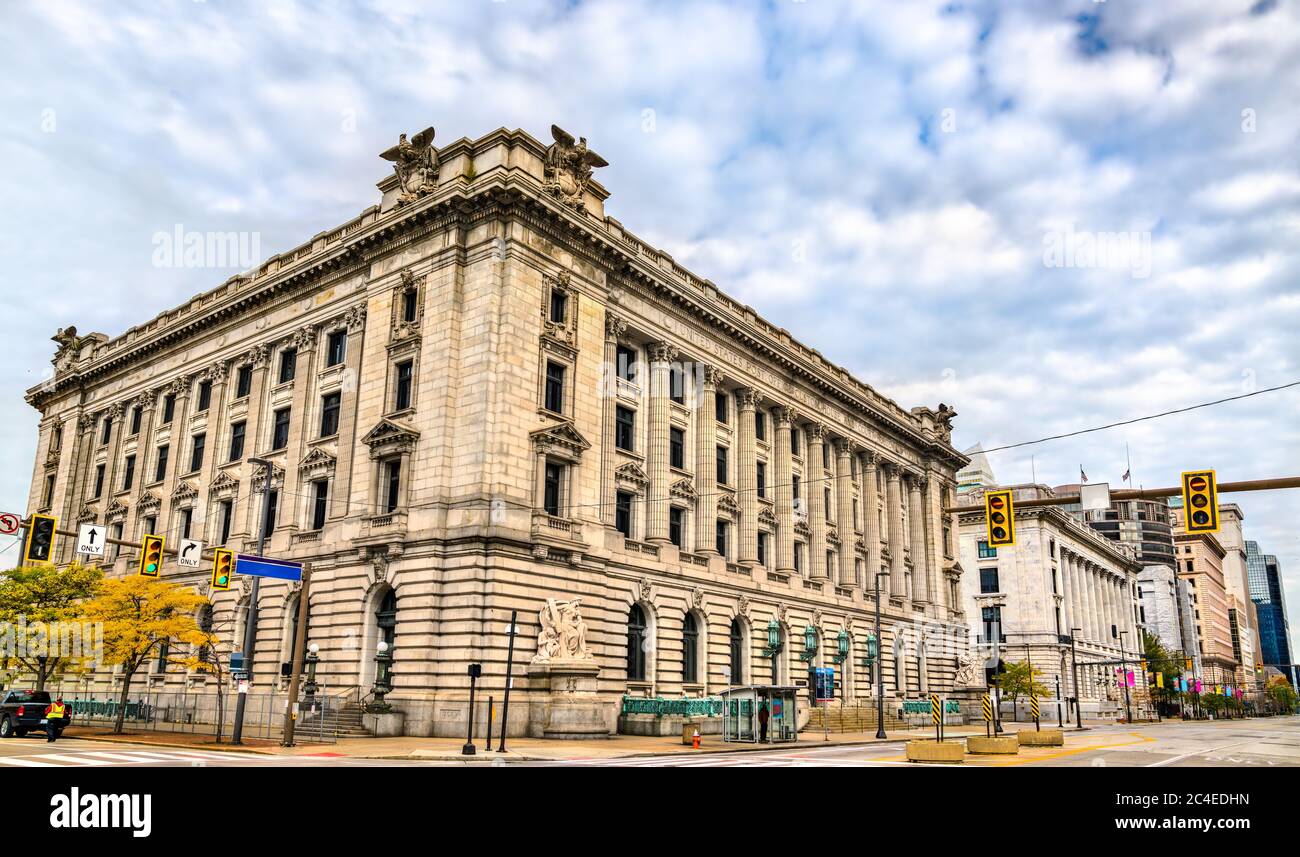 Historisches Gerichtsgebäude und Postgebäude in Cleveland, Ohio Stockfoto