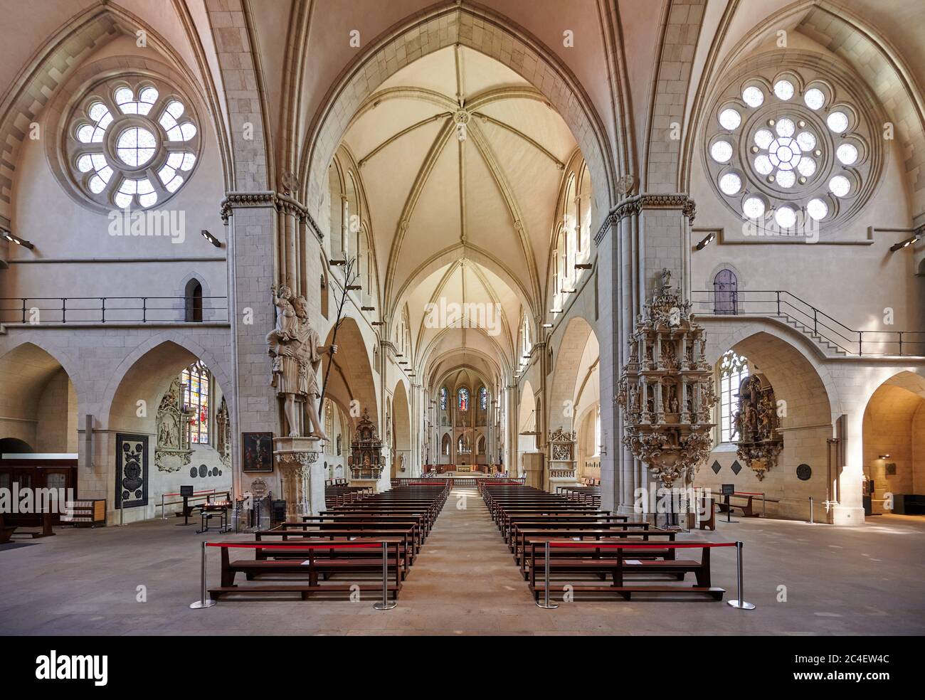 Innenaufnahme des Münster, St.-Paulus-Dom, Münster, Nordrhein-Westfalen, Deutschland Stockfoto