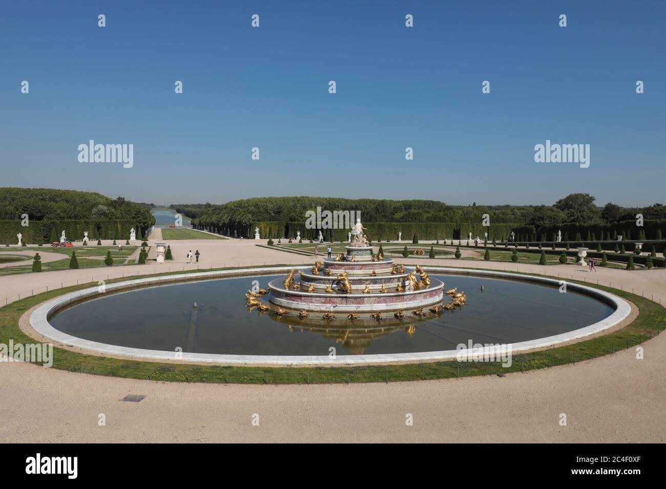 WIEDERERÖFFNUNG DES SCHLOSSES VON VERSAILLES NACH DER ABSPERRUNG Stockfoto