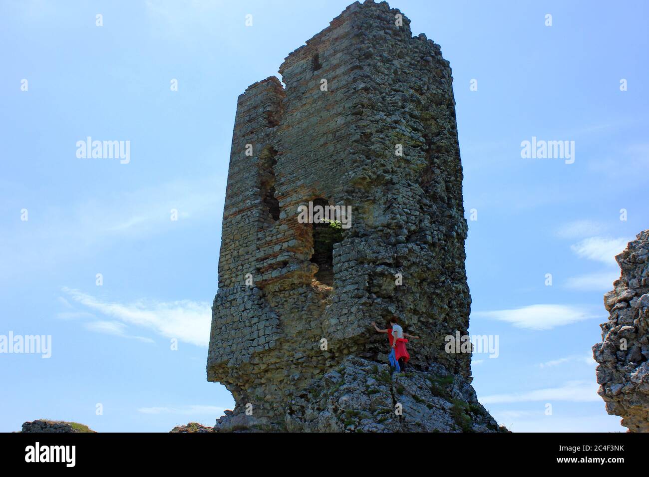 Aserbaidschan. Festung Lampe Chirag Gala 5-6. Jahrhundert. Sabran. Stockfoto