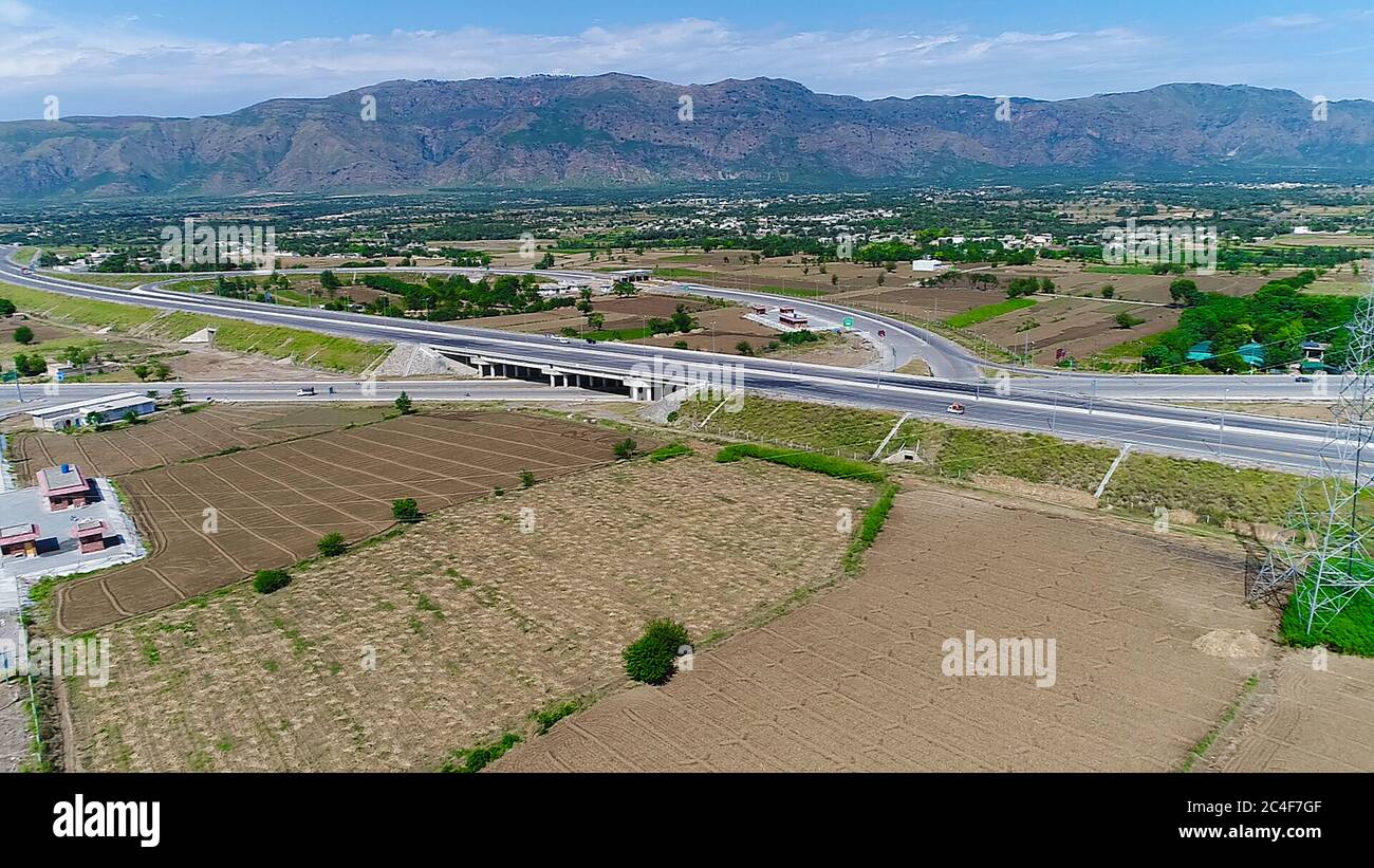 Abbottabad, Swabi, Pashawar M-1 und M-15 neue Autobahn Stockfoto