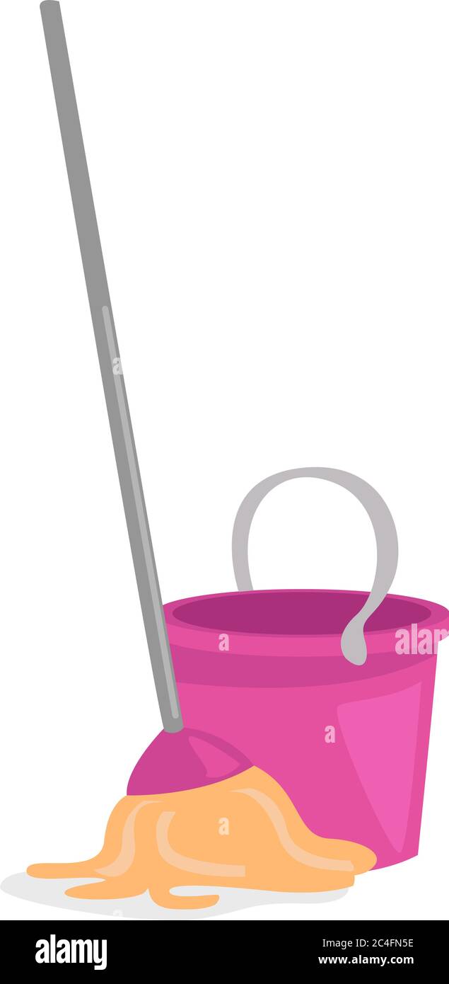 Bodenmopp, Illustration, Vektor auf weißem Hintergrund Stock Vektor