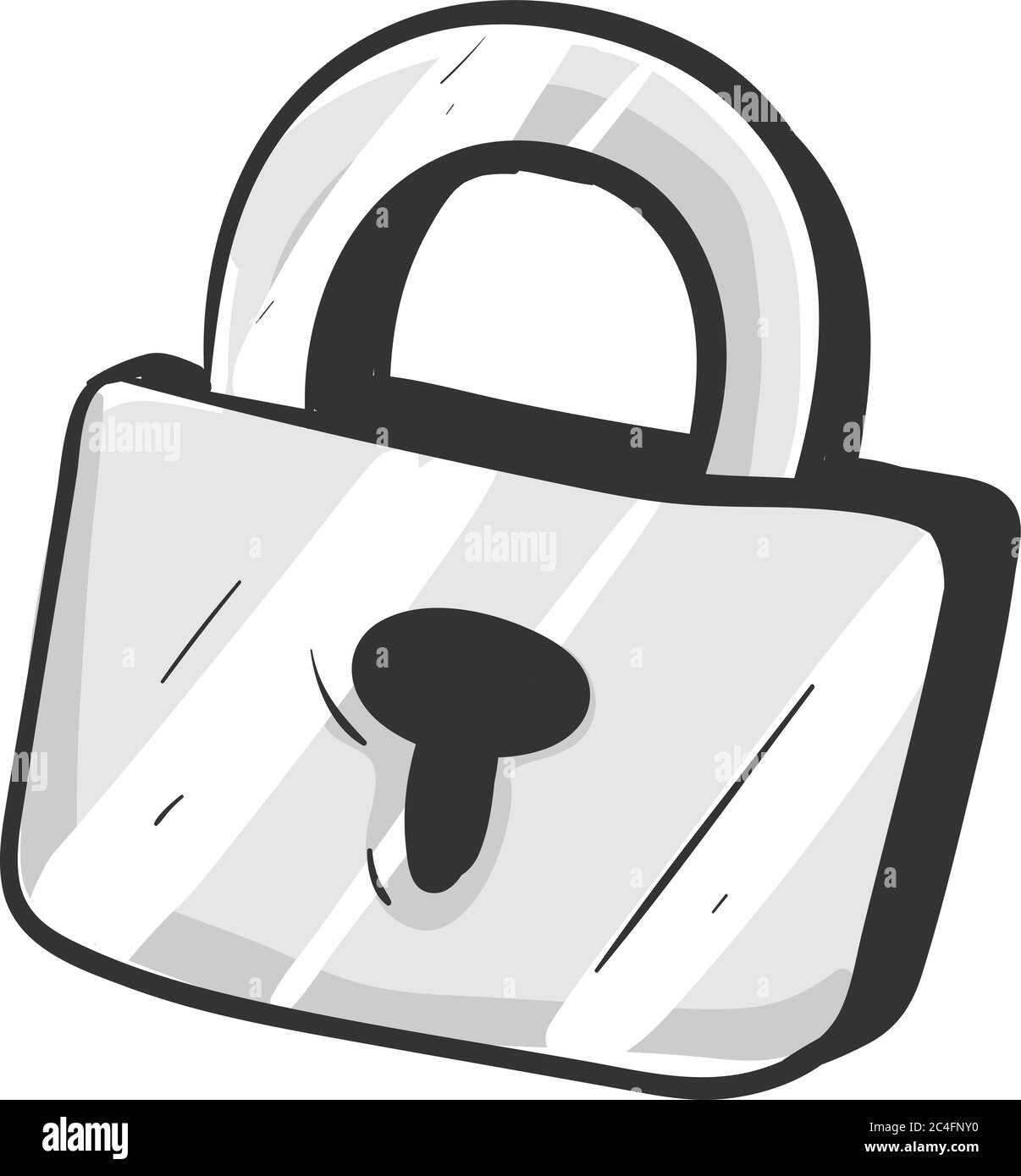 Graue Sperrplatte, Illustration, Vektor auf weißem Hintergrund Stock Vektor