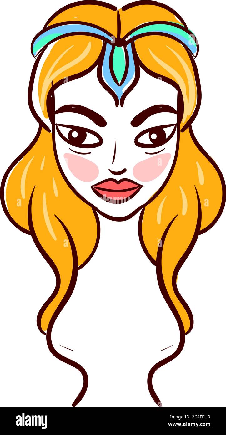 Griechischer Gott Aphrodite, Illustration, Vektor auf weißem Hintergrund Stock Vektor Griechischer Gott Aphrodite, Illustration, Vektor auf weißem Hintergrund Stock Vektor