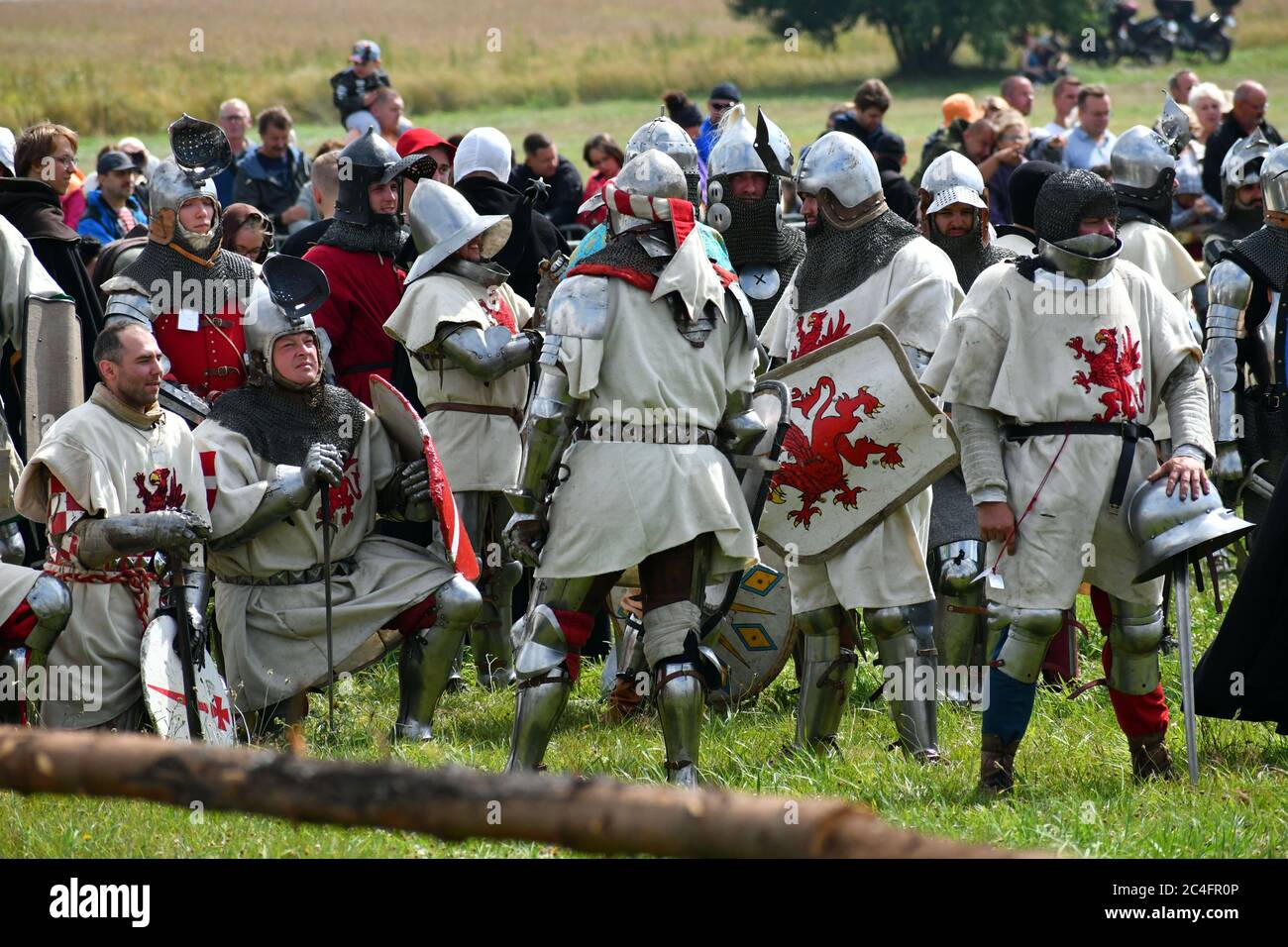 Grunwald, Polen - 14. Juli 2018: Schlacht bei Grunwald 1410 Nachstellung Stockfoto