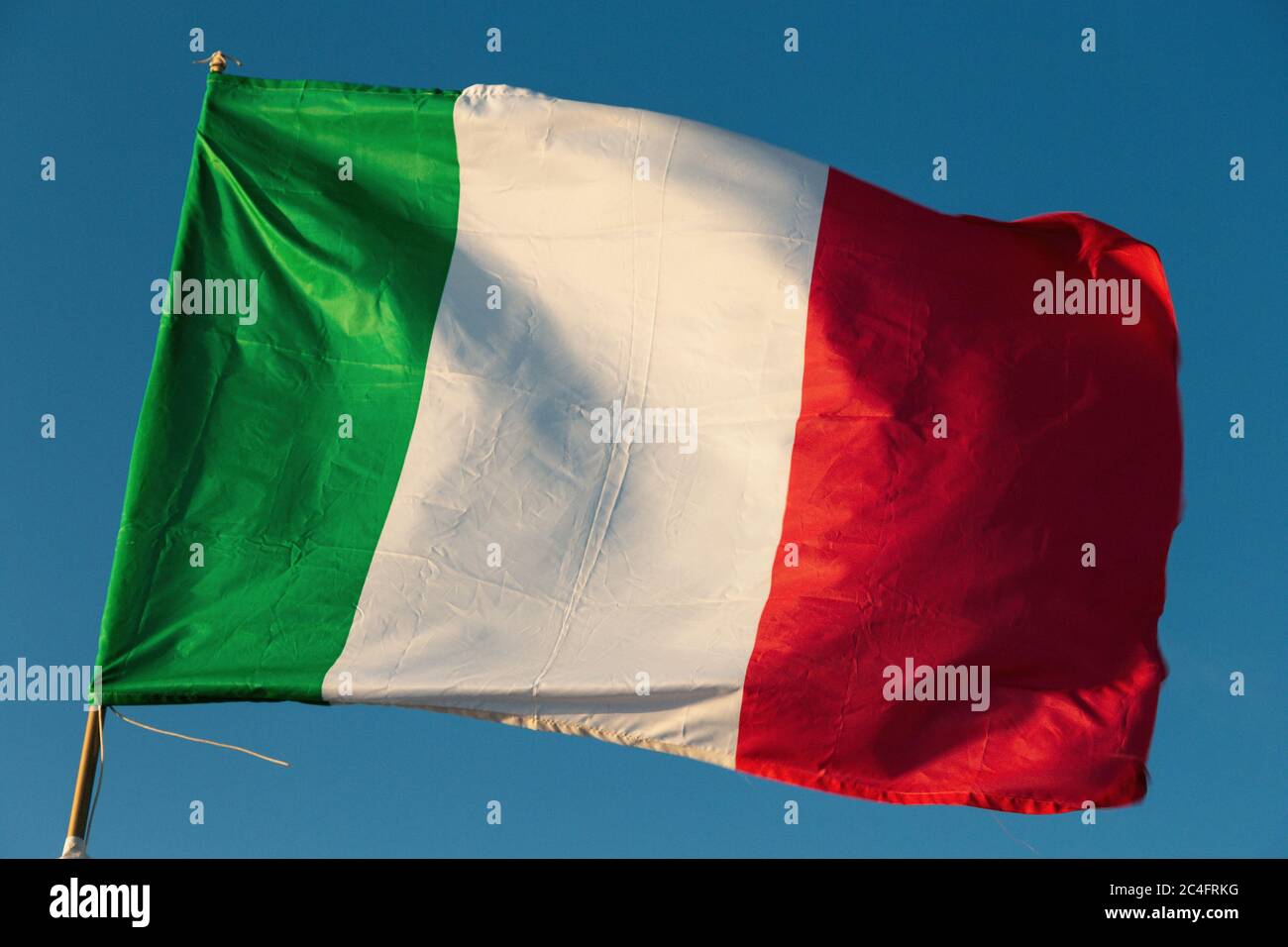 Italienischen Nationalflagge Stockfoto