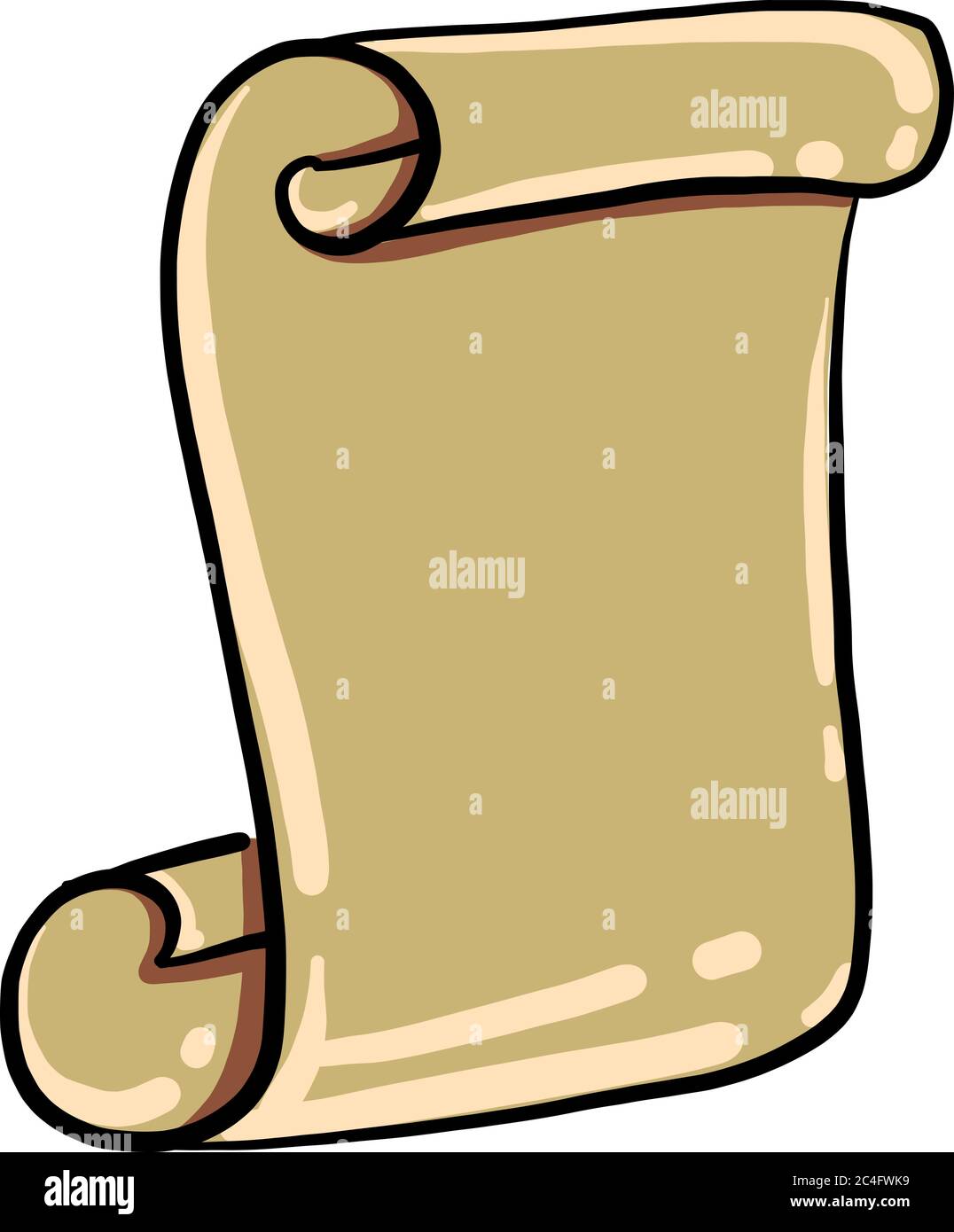 Scroll-Papier, Illustration, Vektor auf weißem Hintergrund Stock Vektor