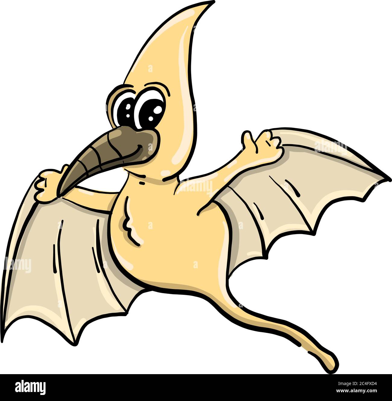 Baby-Pterosaurier, Illustration, Vektor auf weißem Hintergrund Stock Vektor