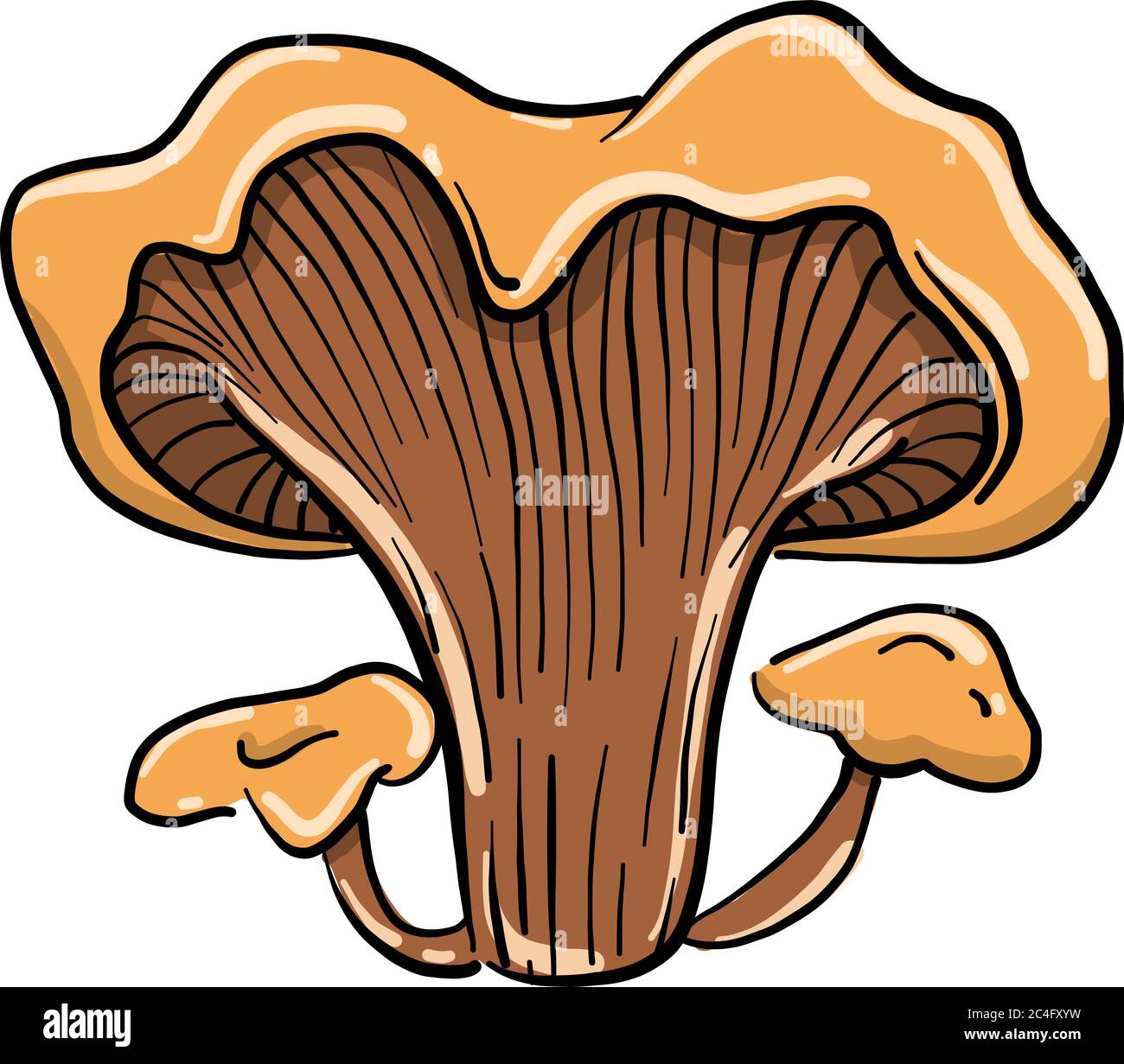 Giftiger Pilz, Illustration, Vektor auf weißem Hintergrund Stock Vektor
