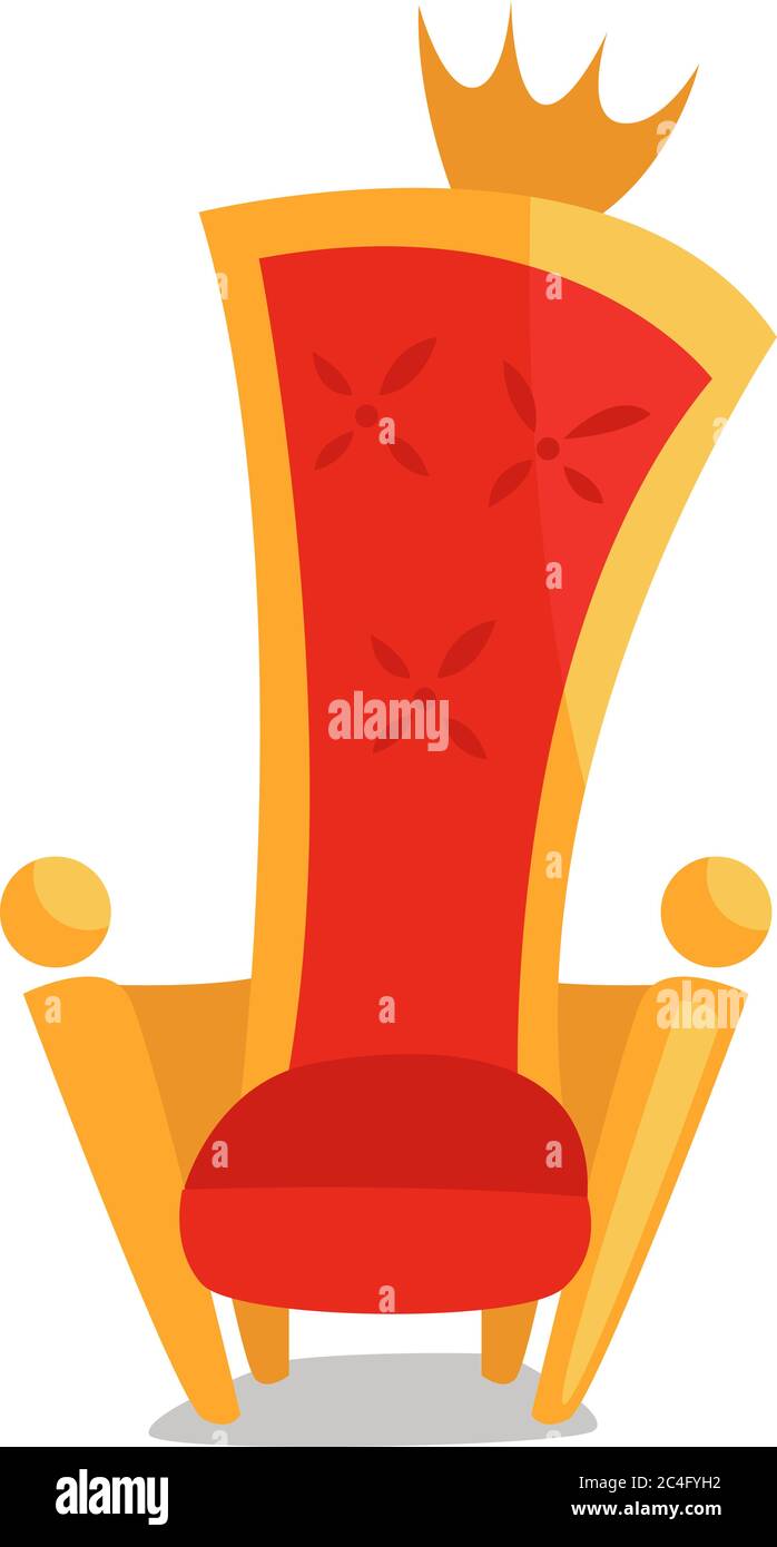 Königsthron, Illustration, Vektor auf weißem Hintergrund Stock Vektor