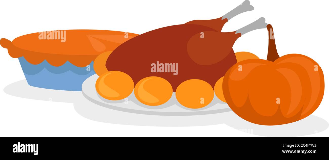 Thanksgiving Tag, Illustration, Vektor auf weißem Hintergrund Stock Vektor