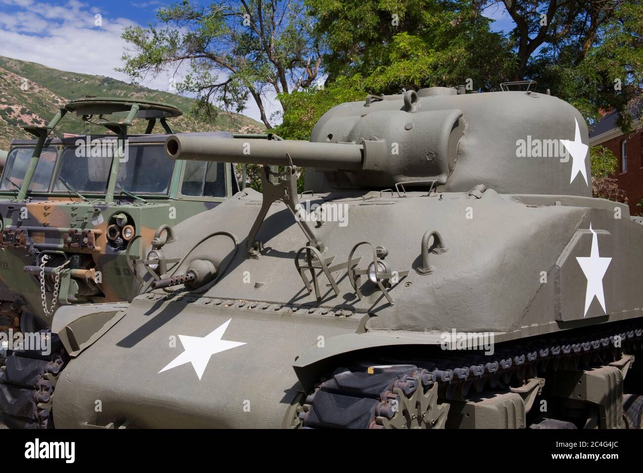 M4 Sherman Tank im Fort Douglas Military Museum, Salt Lake City, Utah, USA, Nordamerika Stockfoto