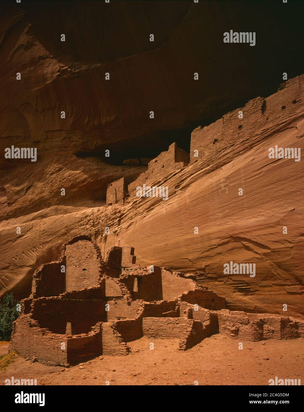 Canyon de Chelly National Monument AZ / JULINACHMITTAG über der Whitehouse Ruine, die vor etwa 1000 Jahren von den Puebloan-Leuten besetzt war. Stockfoto