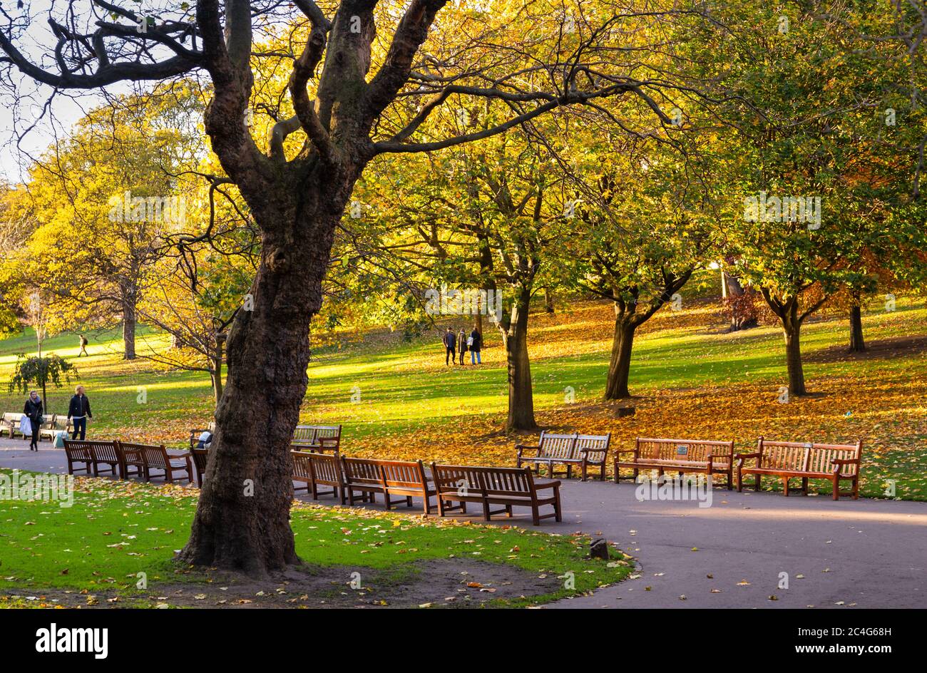 Princes Stret Gardens im Herbst, Edinburgh, Schottland, Unitrd Kingdom. Stockfoto