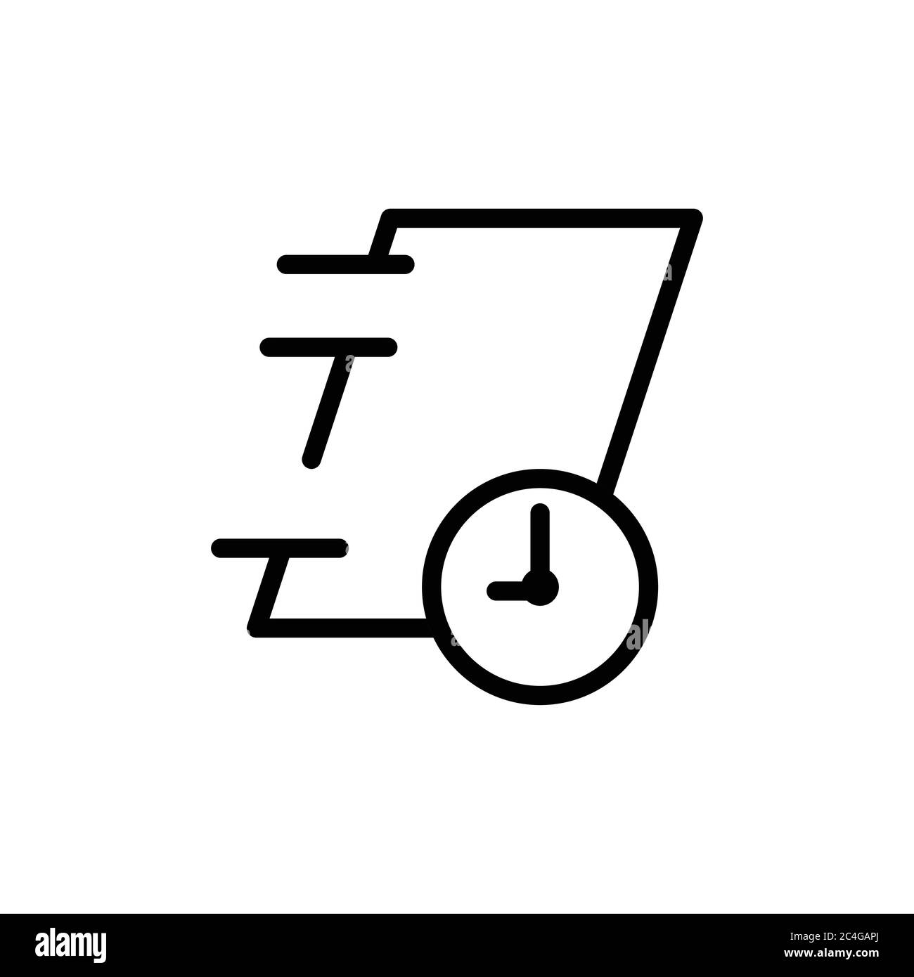 Lieferung auf Zeit Symbol, Uhr Symbol. Vektor für Designvorlagen Stock Vektor