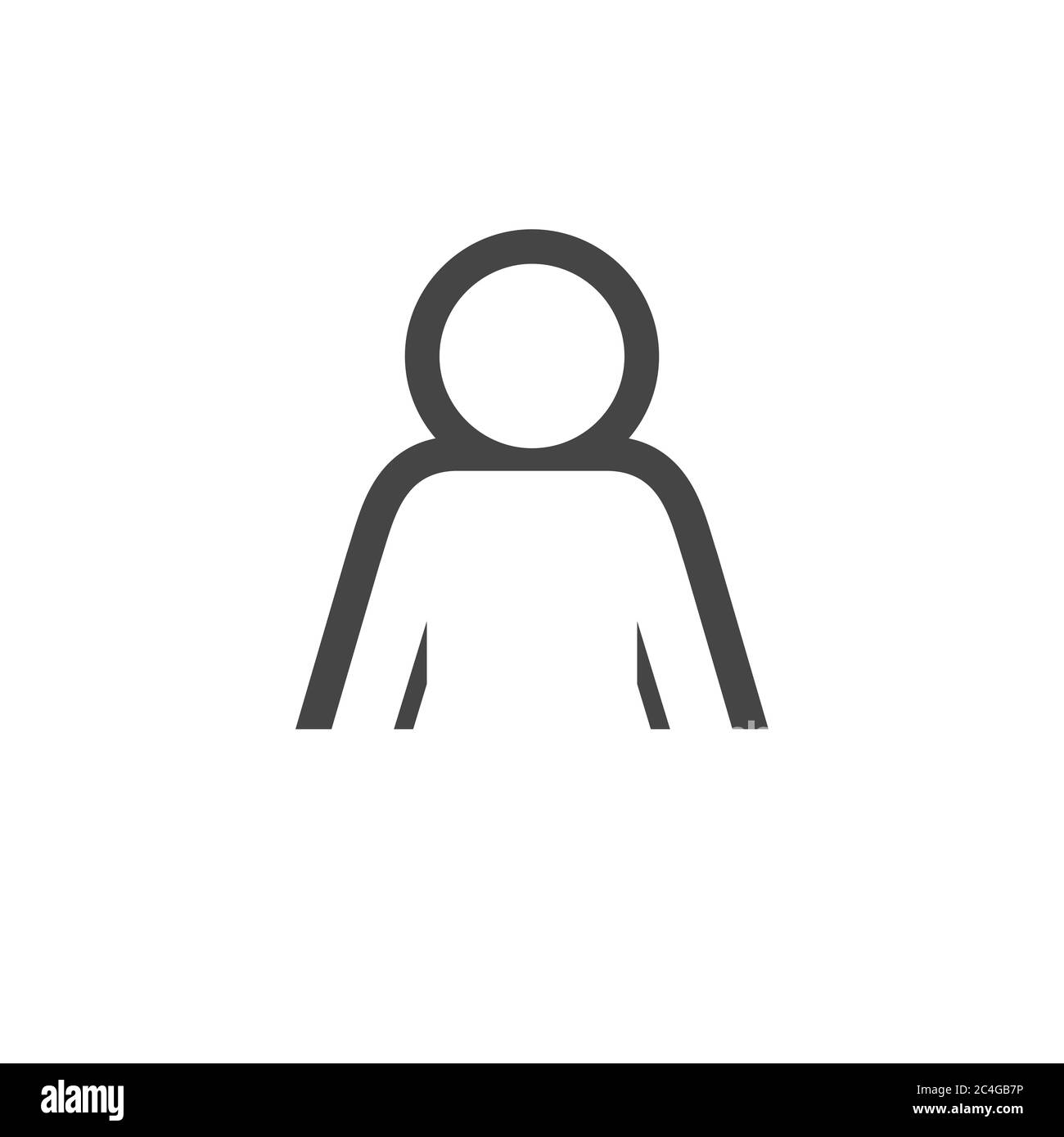 Weiblicher Avatar. Frau Zeichen einfache Ikone. Illustration. Stockfoto