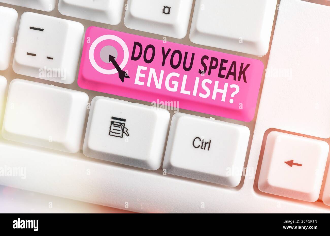 Text der Handschrift Sprechen Sie Englisch Frage. Konzeptionelles Foto zu wissen, ob ein Mensch Englisch sprechen kann Stockfoto