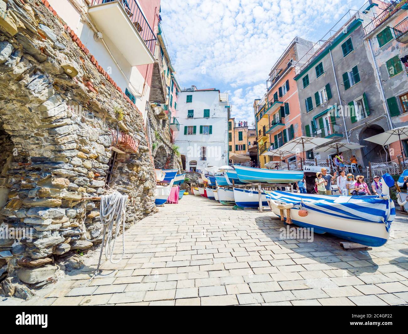Riomaggiore, altes Dorf in Cinque Terre, Italien Stockfoto