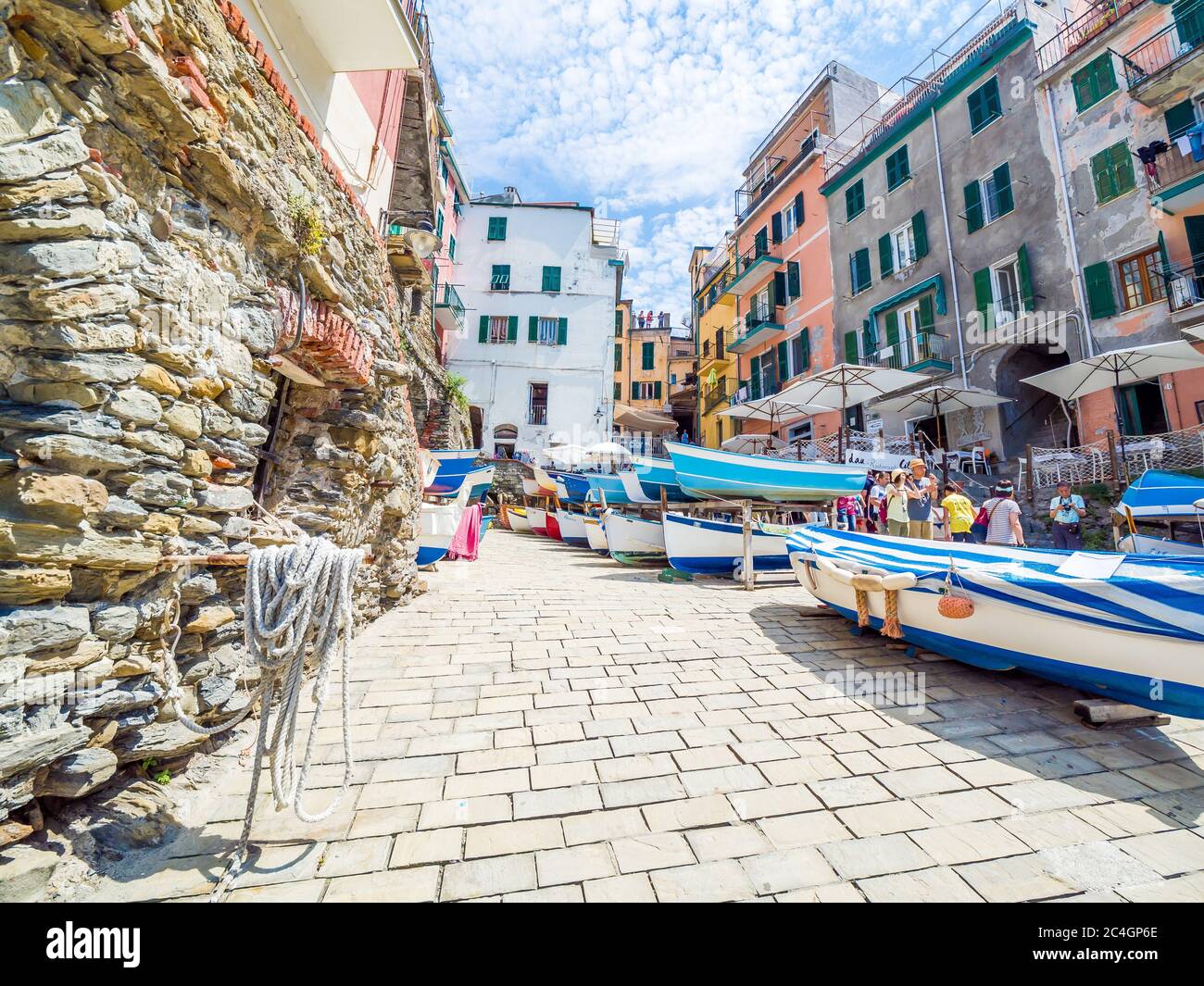 Riomaggiore, altes Dorf in Cinque Terre, Italien Stockfoto