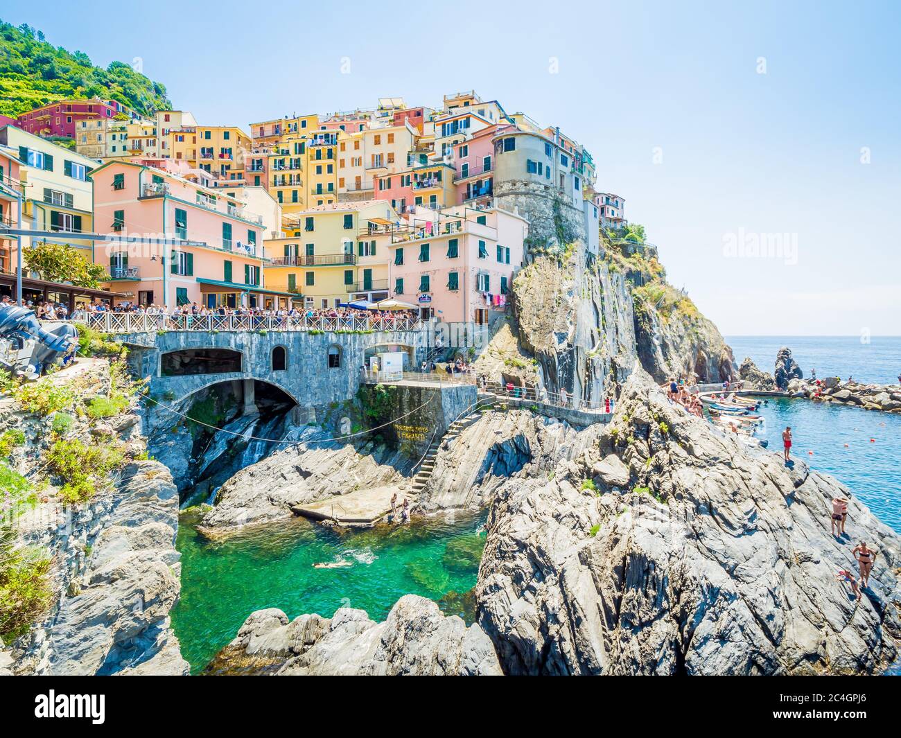 Manarola, altes Dorf in Cinque Terre, Italien Stockfoto