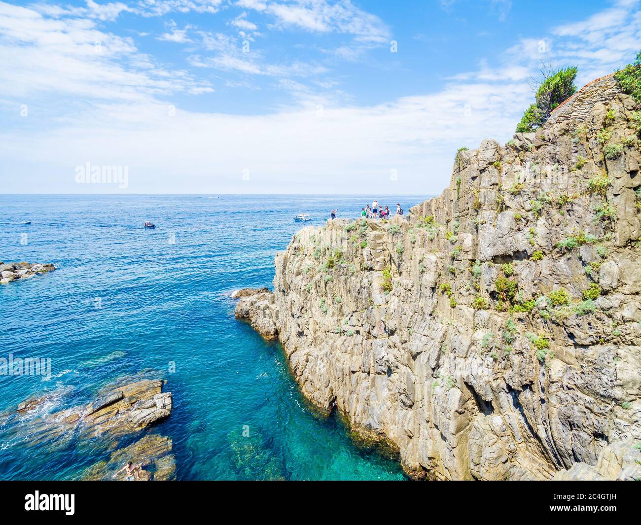 Riomaggiore, altes Dorf in Cinque Terre, Italien Stockfoto