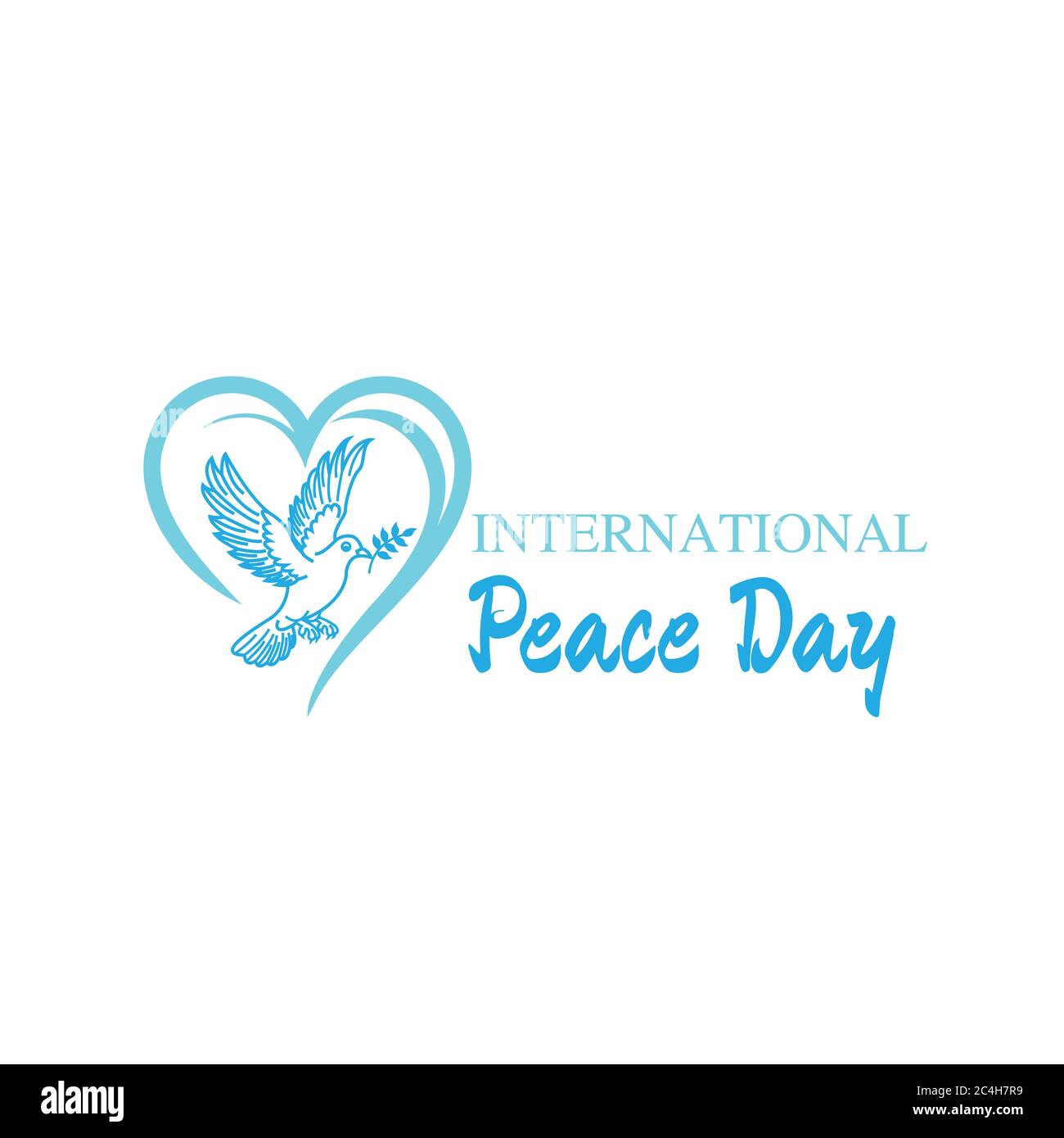 Sep 21 , internationaler Friedenstag. Illustration Konzept präsentieren Friedenswelt. Vektorgrafik. Stock Vektor