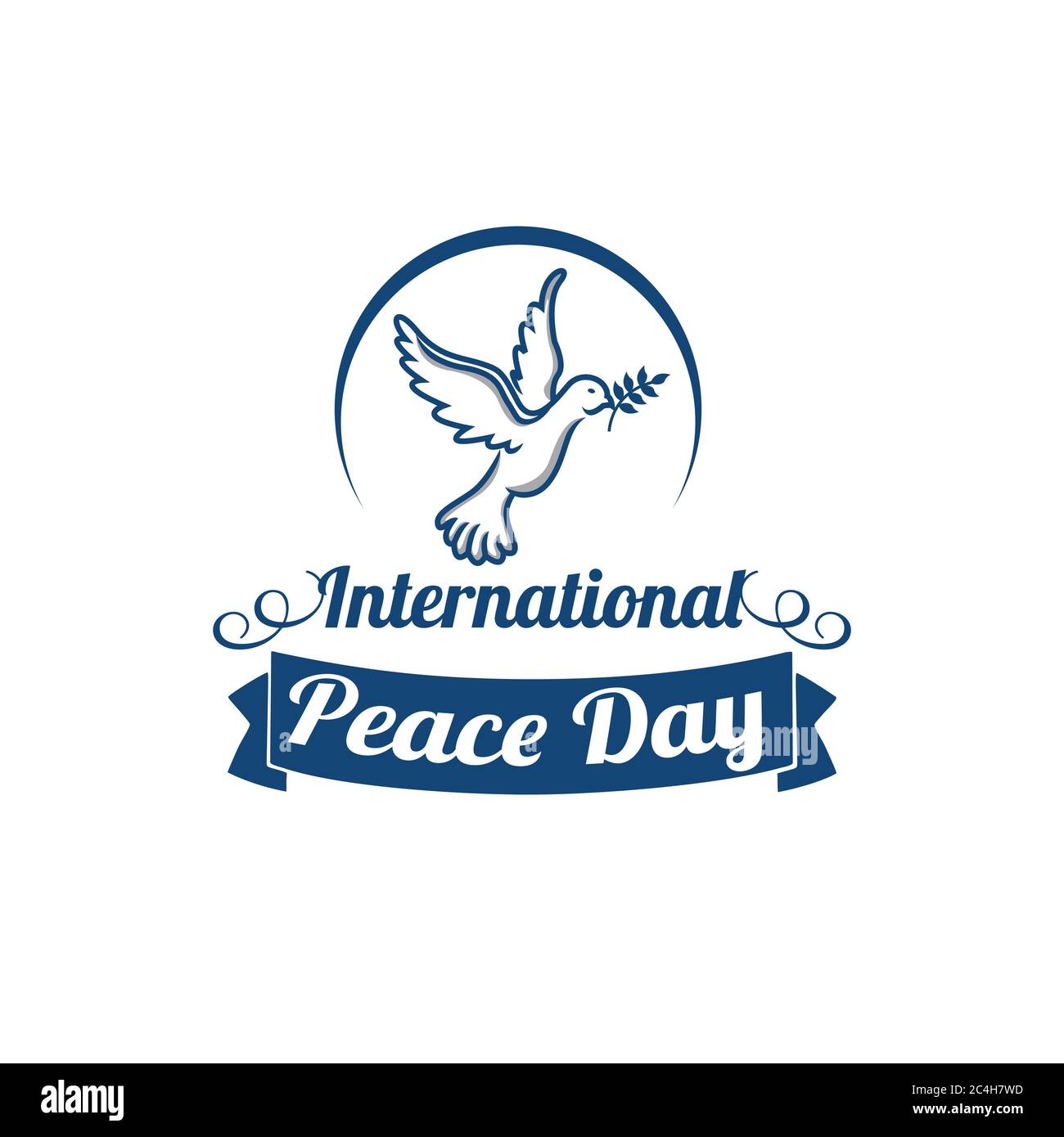 Sep 21 , internationaler Friedenstag. Illustration Konzept präsentieren Friedenswelt. Vektorgrafik. Stock Vektor