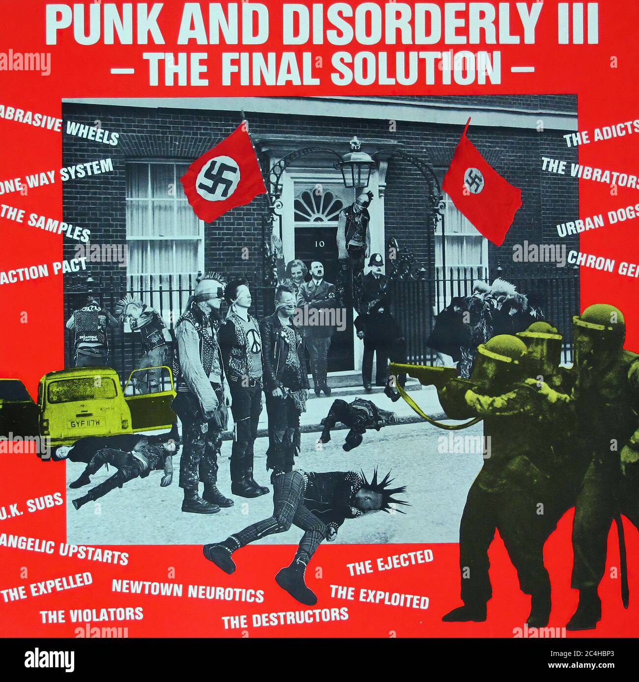 Punk and Disorreed III The Final Solution Splatter Color 12'' LP Vinyl - Vintage Record Cover Stockfoto