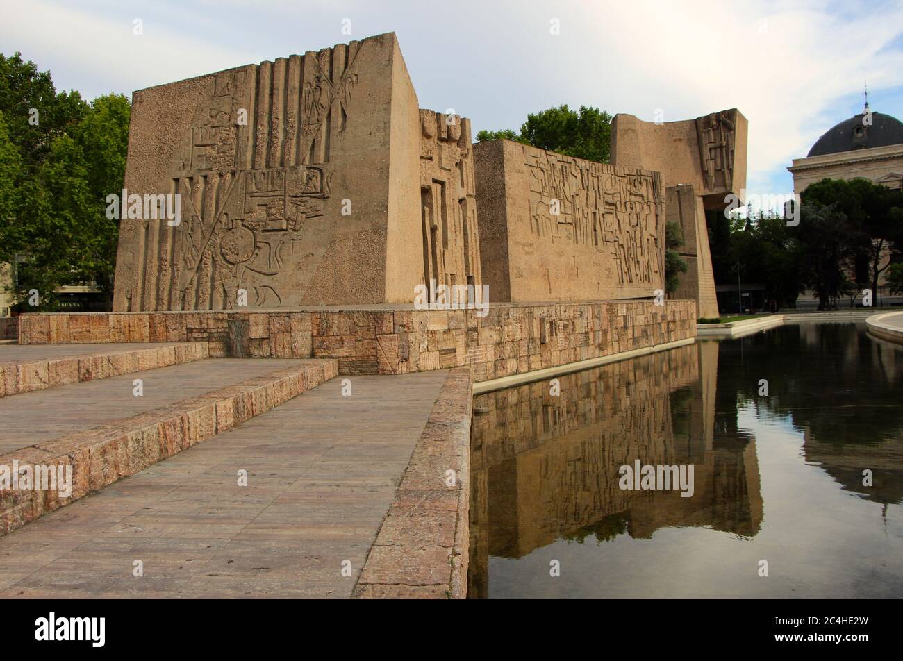 Monumento al Descubrimiento de América Plaza de Colon Denkmal zur Entdeckung Amerikas Kolumbus-Platz Madrid Spanien Stockfoto