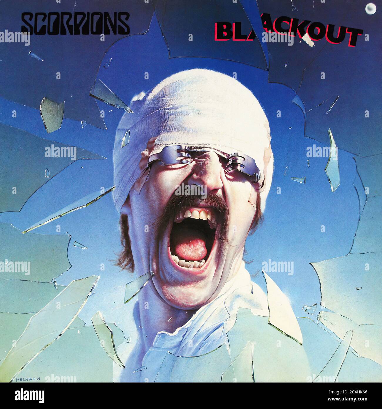 Scorpions Blackout 12'' Lp Vinyl - Vintage Record Cover Stockfoto