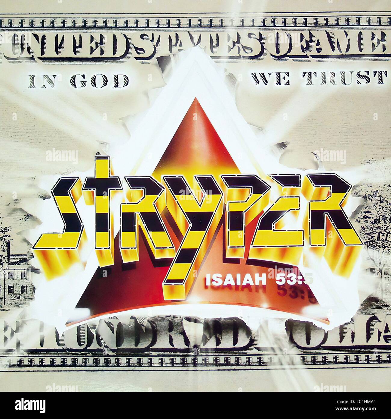 Stryper in God We Trust 12'' Vinyl LP - Vintage Record Cover Stockfoto