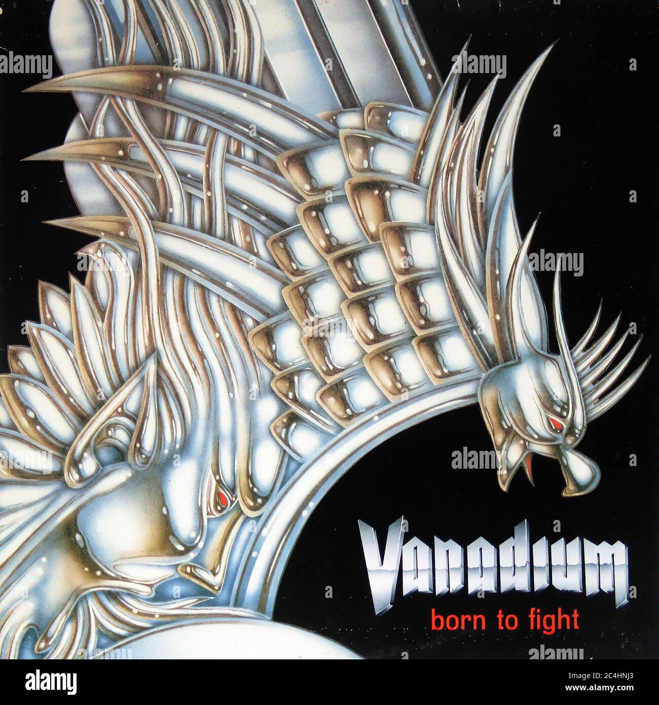 Vanadium Born to Fight Origin Italienische Pressung 12'' Vinyl LP - Vintage Record Cover Stockfoto