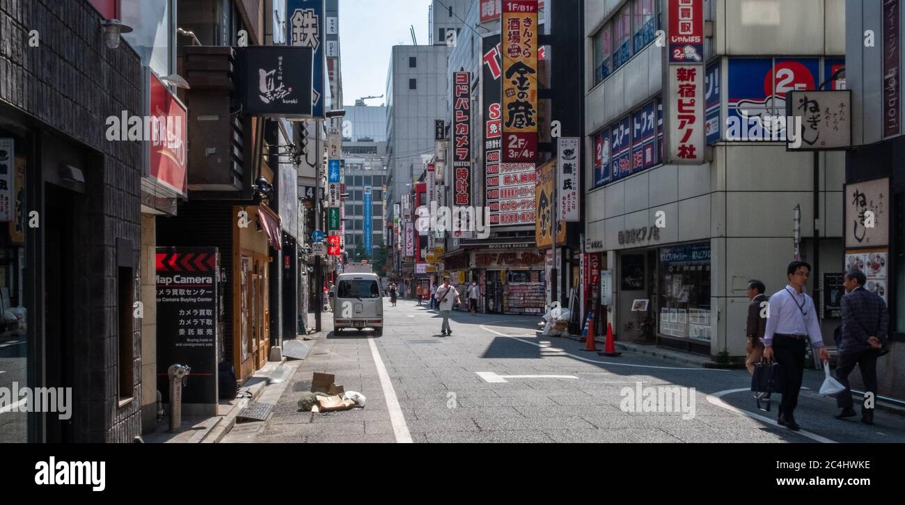 Hintergasse Straße des Shinjuku-Viertels, Tokyo, Japan Stockfoto
