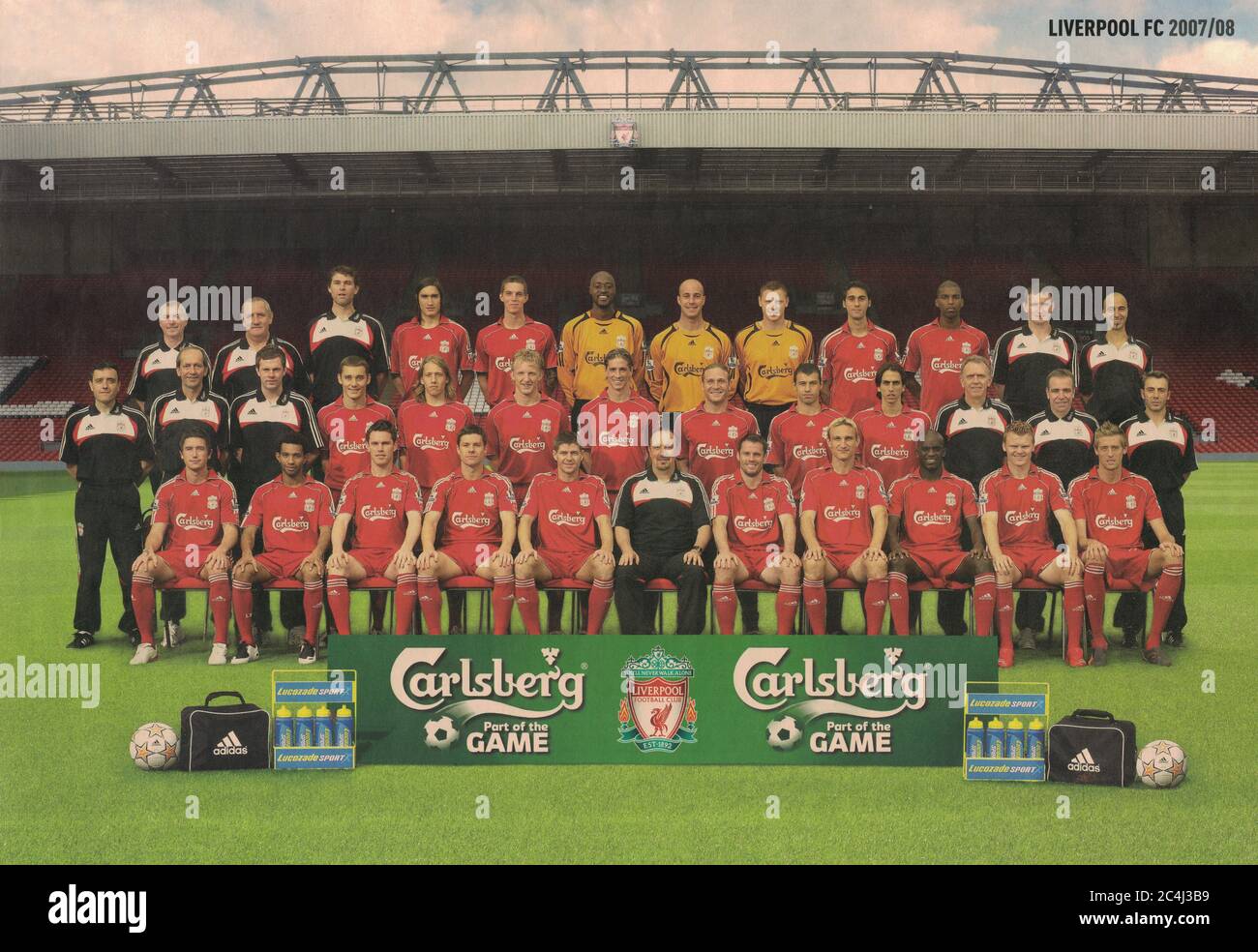 Liverpool Football Club Team Foto 2007 Stockfoto