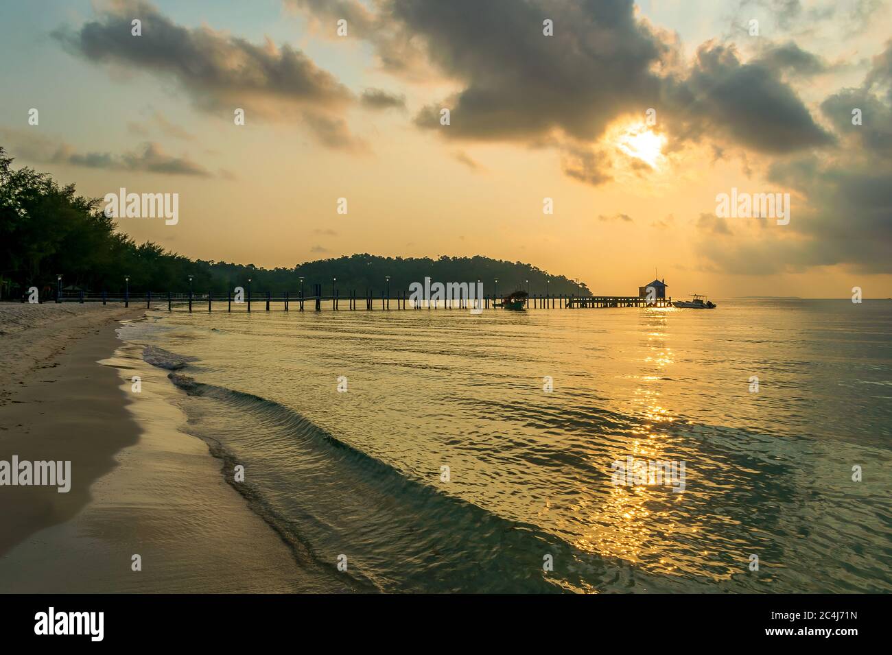 Long Set Beach, Koh Rong, Kambodscha- Feb, 2020 : ein Blick auf den Long Set Beach, Koh Rong, Kambodscha Stockfoto