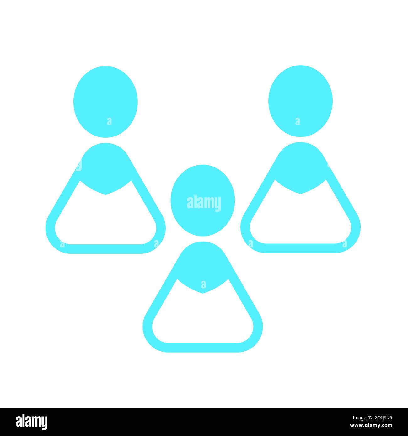Moderne Benutzer-Symbol - 3 farbige Frauen Stockfoto