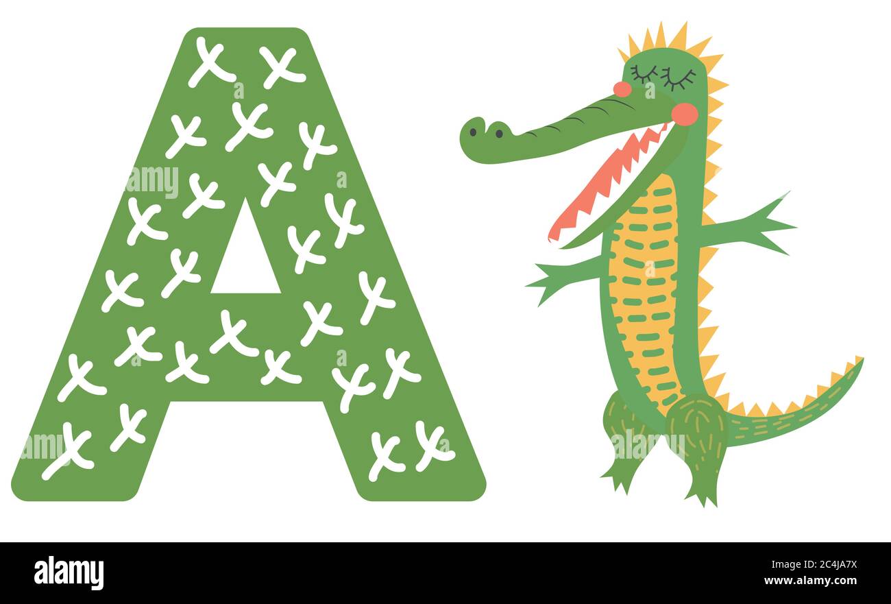 Illustration von isolierten Tier Alphabet. Stock Vektor