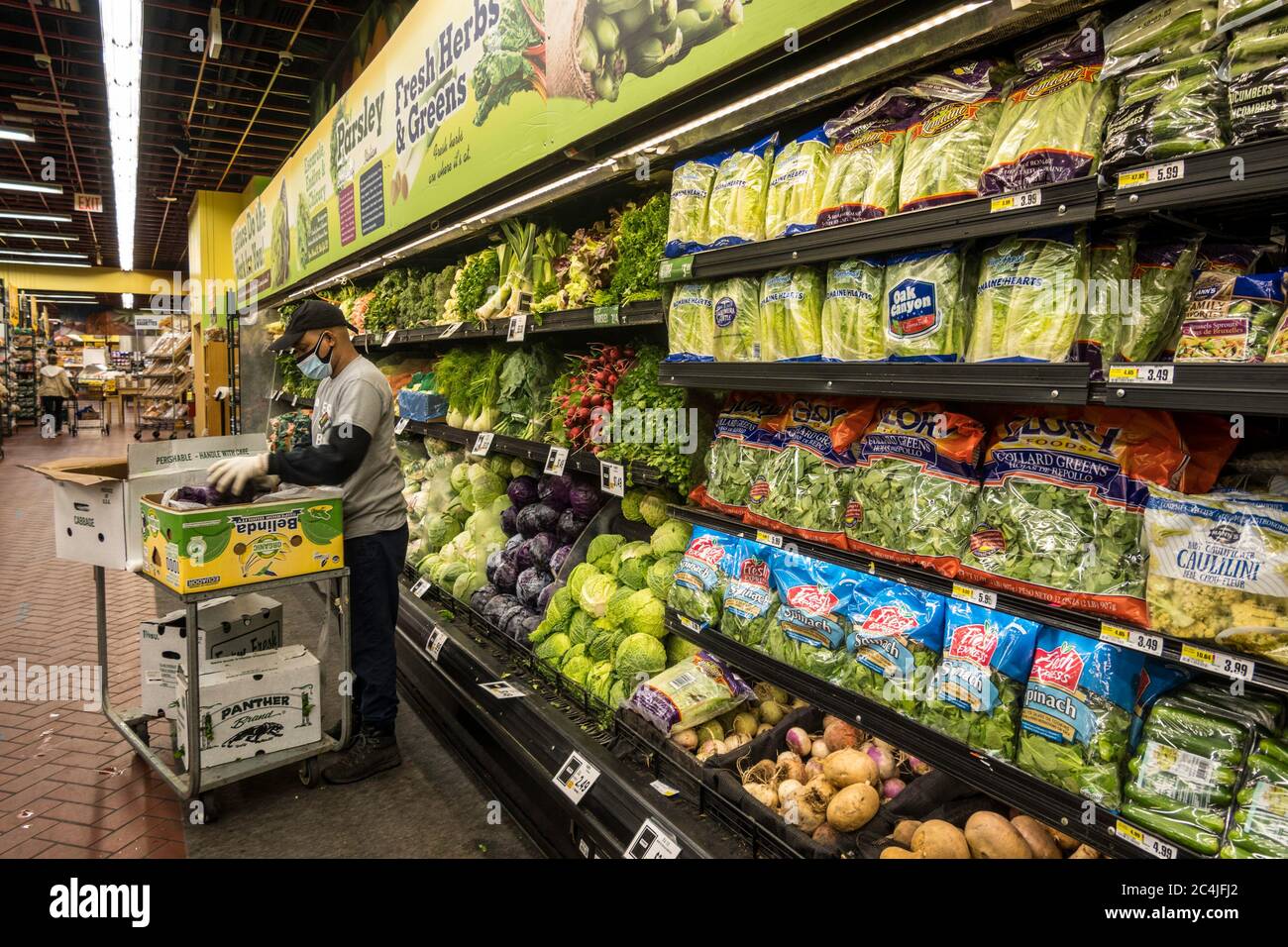 Produce Section, Fairway Super Market, New York City, USA Stockfoto