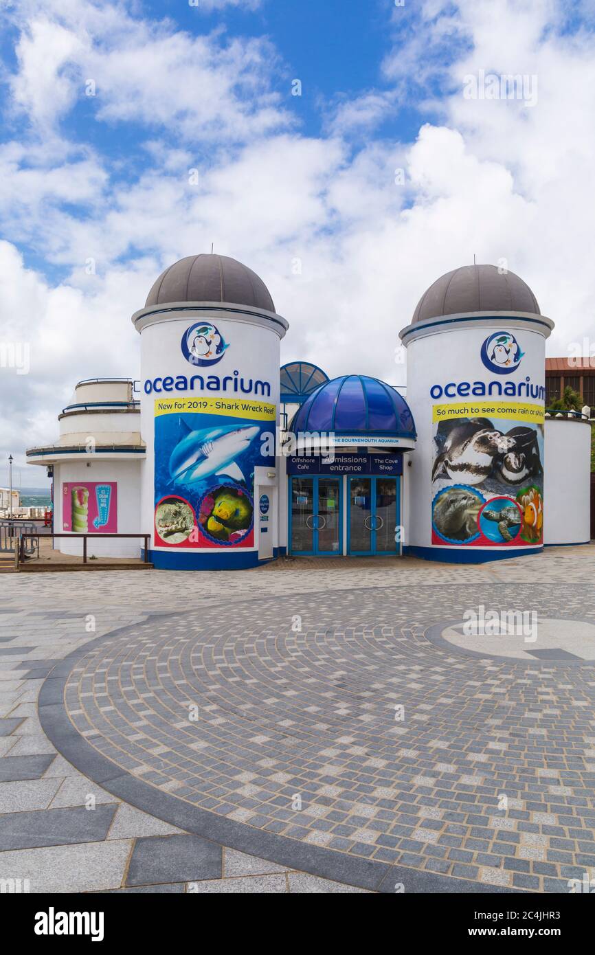 Oceanarium, das Bournemouth Aquarium, am Bournemouth Pier Approach bleibt wegen der Coronavirus Covid 19 Sperre in Bournemouth, Dorset UK im Juni geschlossen Stockfoto