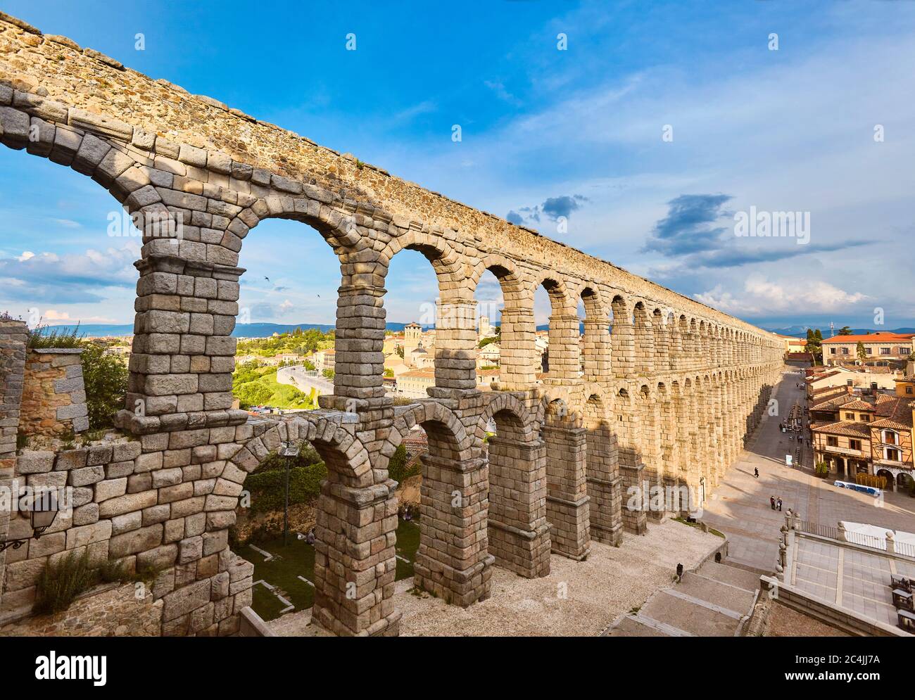 The Roman aqueduct. UNESCO World Heritage Site. Segovia. Castile and Leon. Spain. Stockfoto