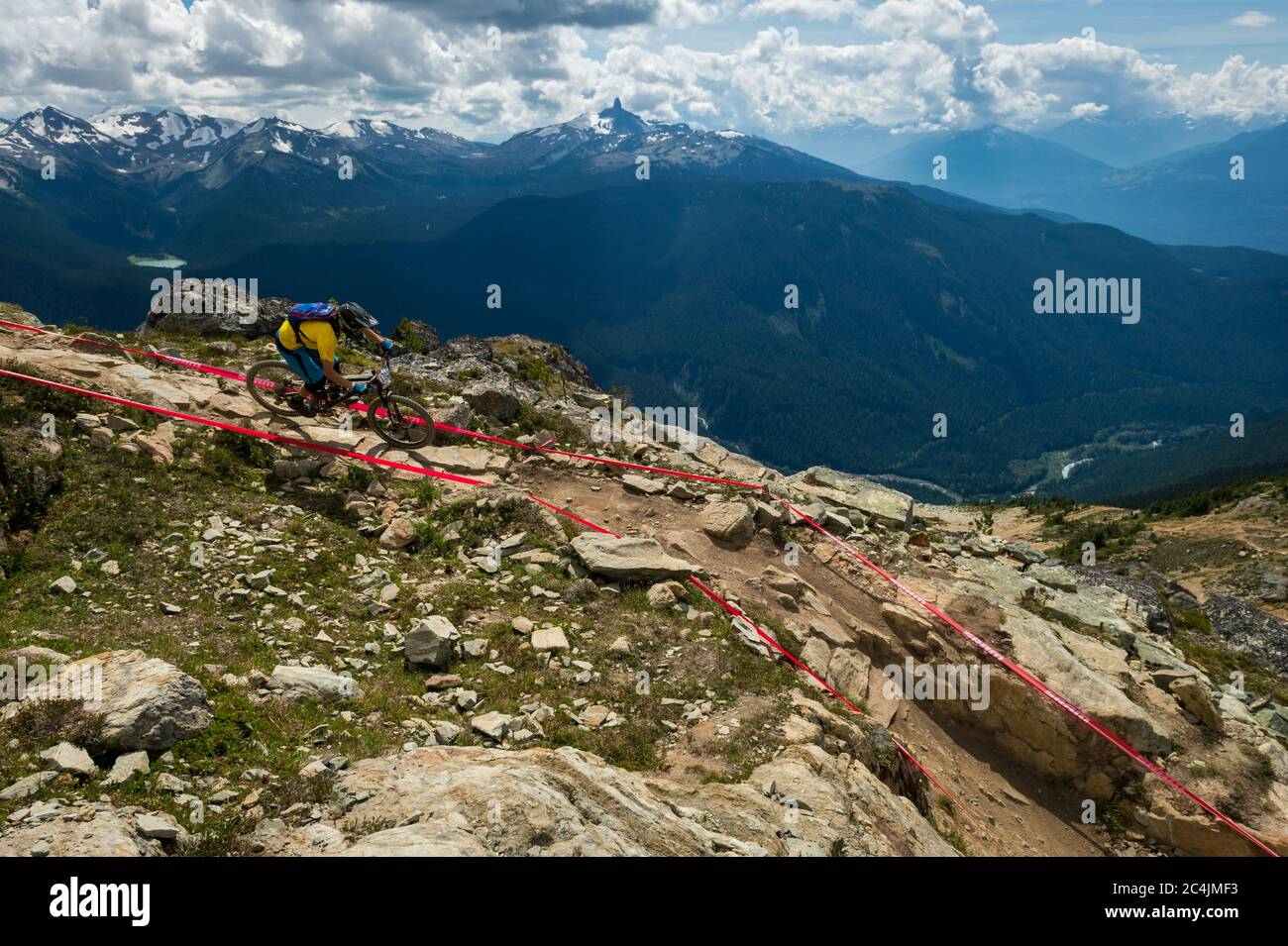 Whistler, BC, Kanada: Crankworx Enduro auf dem Dach der Welt – Stockfoto Stockfoto