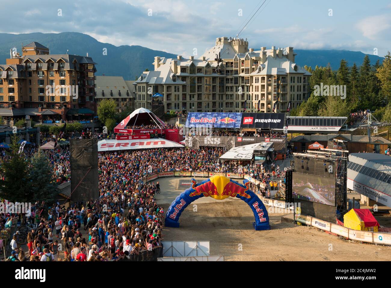 Whistler, BC, Kanada: Red Bull Joyride bei Whistler Crankworx – Stockfoto Stockfoto