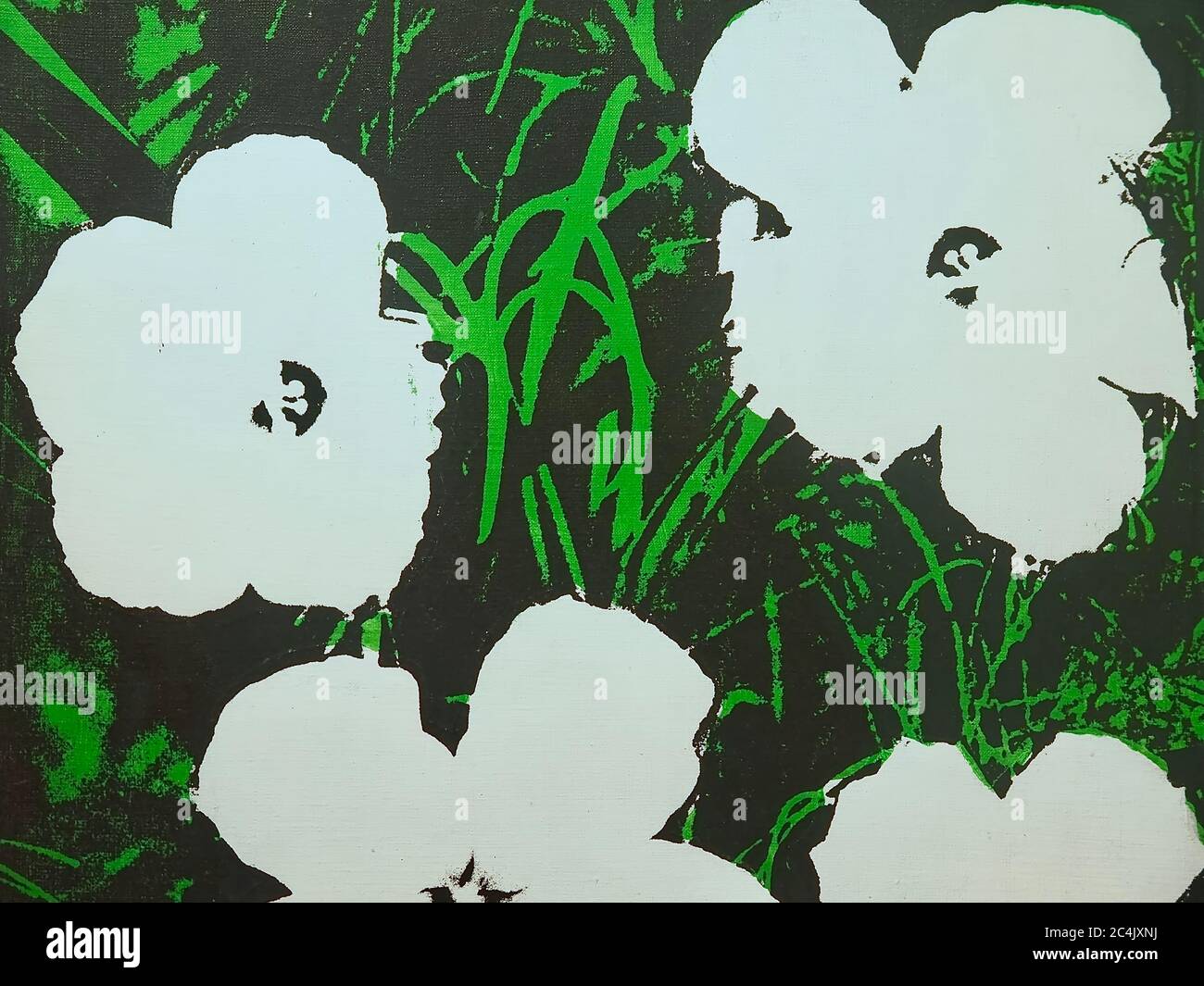 Kunst von Andy Warhol benannt Blumen im Peggy Guggenheim Museum in Venedig gesehen Stockfoto