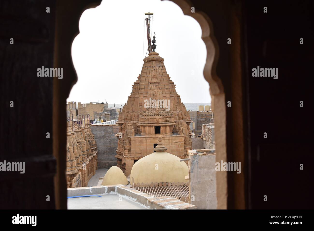 Jaisalmer Fort hat sieben wunderschöne Jain Tempel Stockfoto