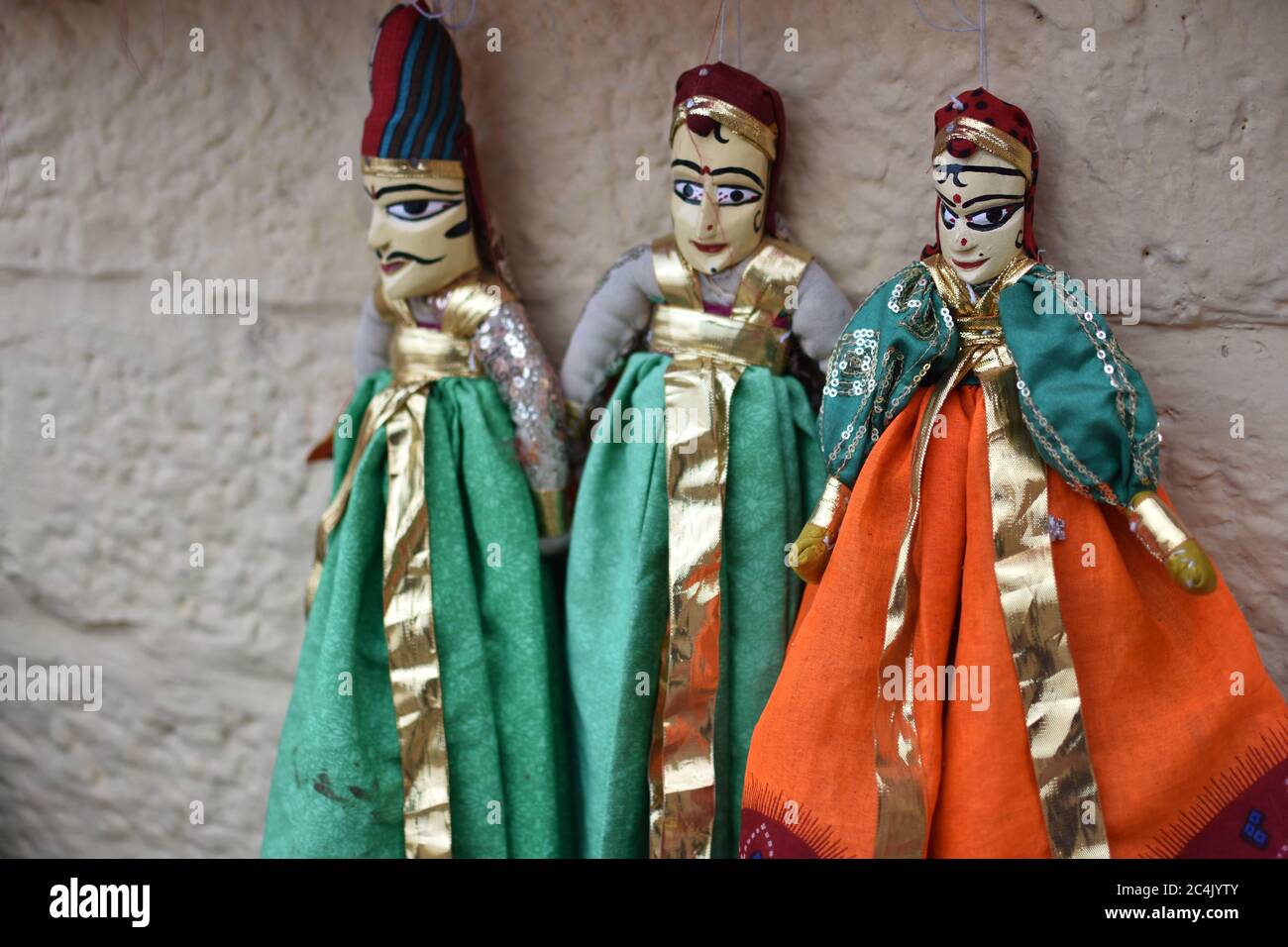 Puppet Puppe oder Kathputli ist ein String Puppentheater, aus Rajasthan, Indien Stockfoto