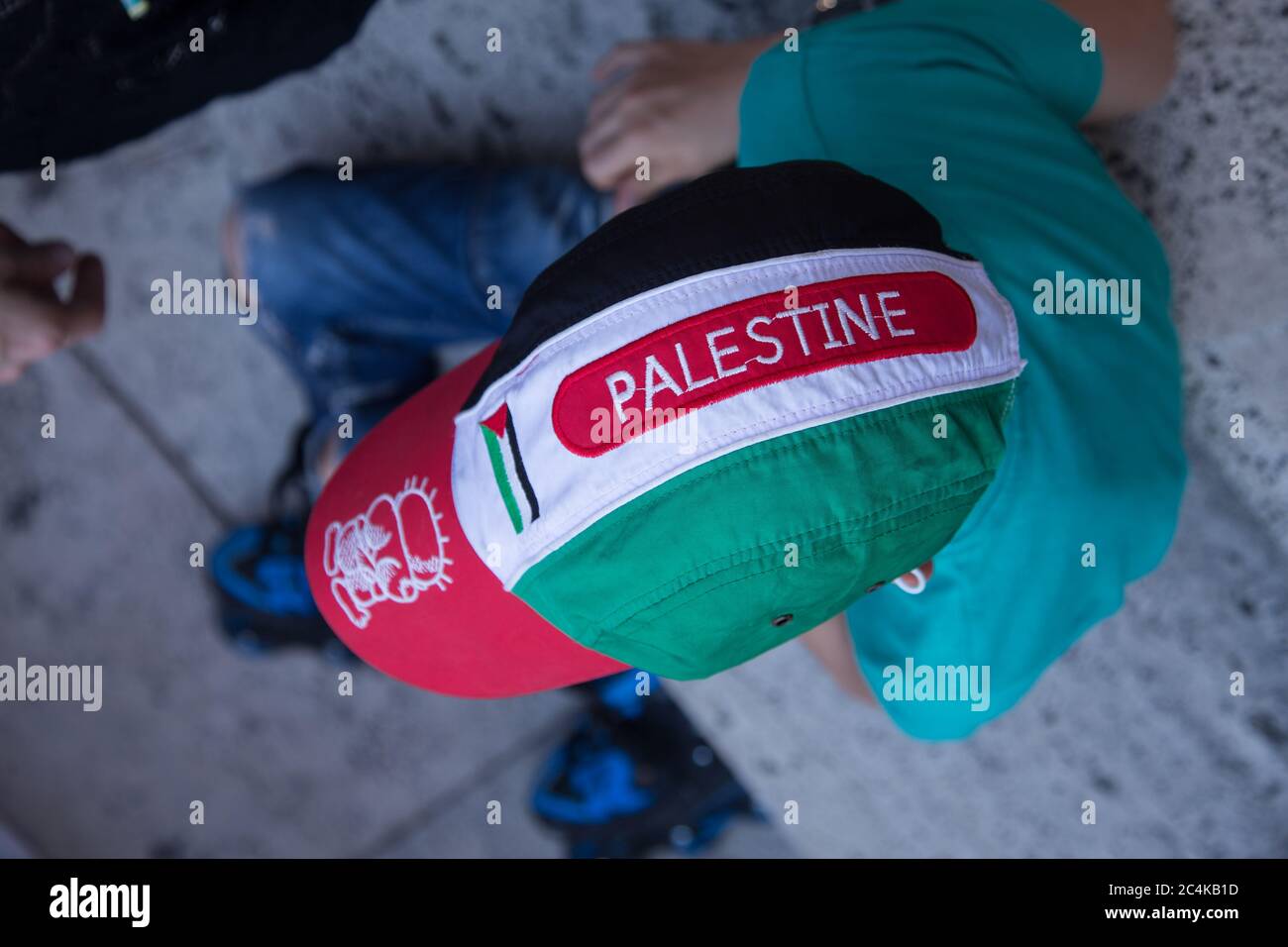 Roma, Italien. Juni 2020. Demonstration in Rom auf der Piazza del Campidoglio, organisiert von der palästinensischen Gemeinschaft gegen die israelische Annexion der besetzten palästinensischen Gebiete (Foto: Matteo Nardone/Pacific Press) Quelle: Pacific Press Agency/Alamy Live News Stockfoto