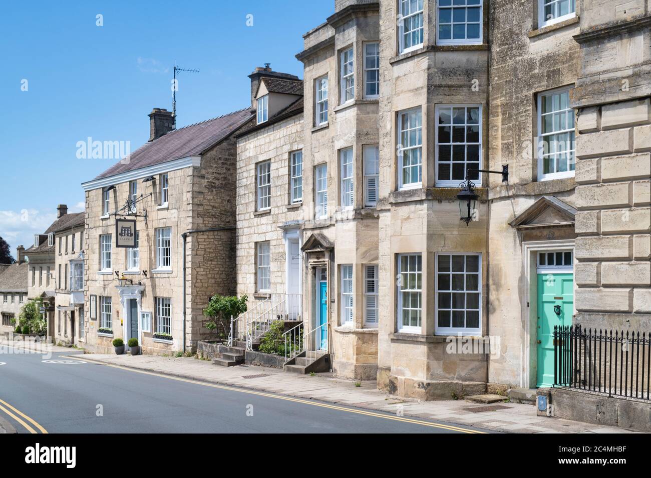 Painswick Stadthaus im Sommer. Painswick, Cotswolds, Gloucestershire, England Stockfoto